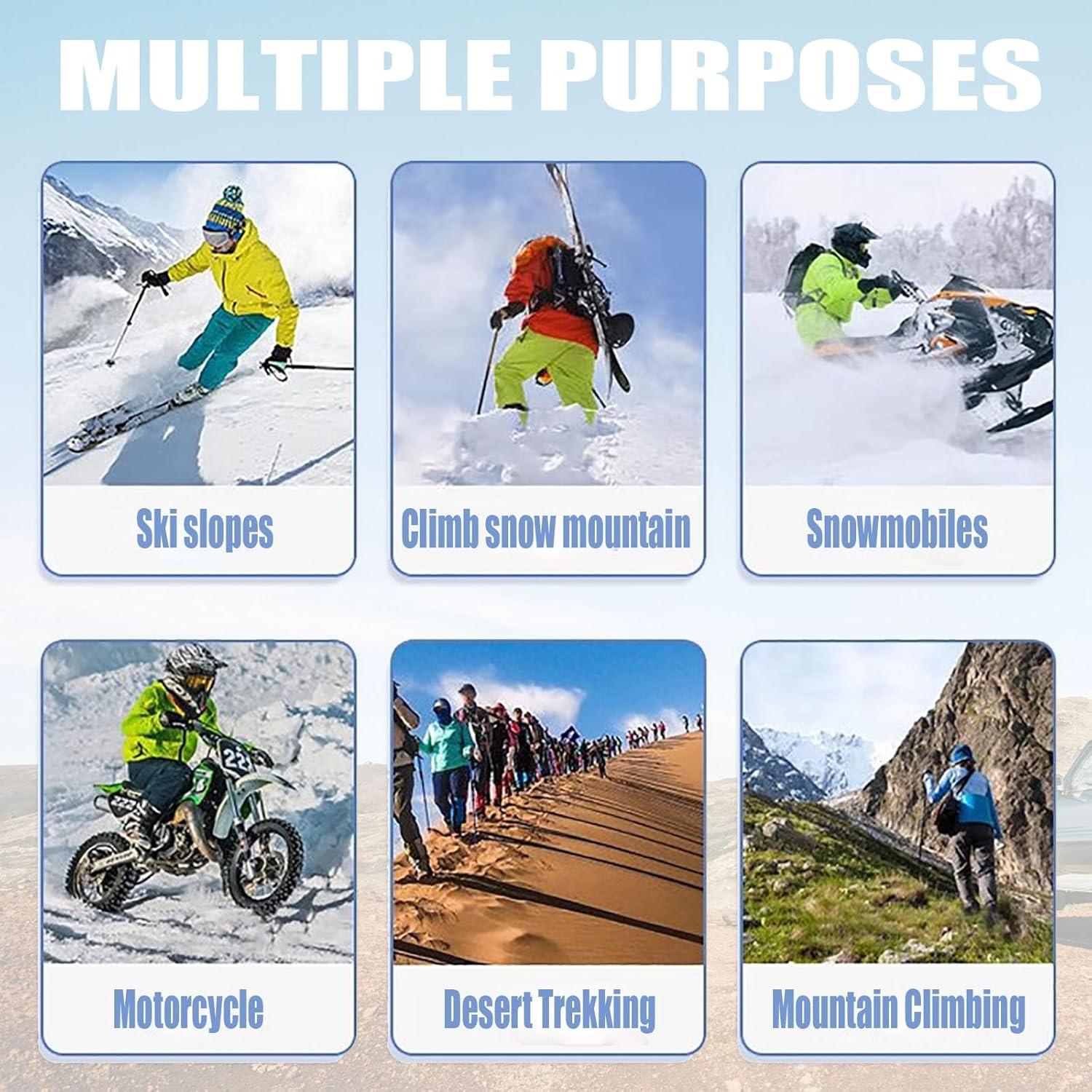 Gafas de Motocicleta Immoono MOON037 con Balaclava - UV 99%