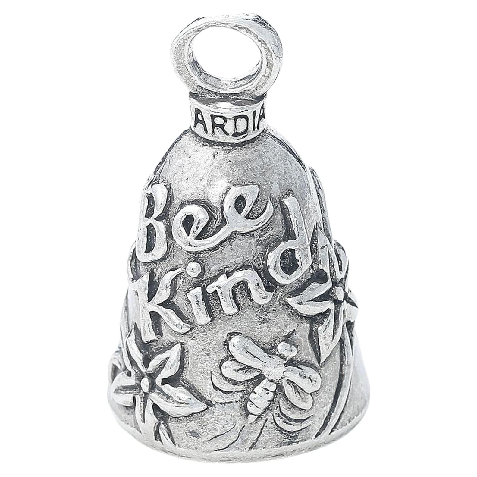 Campana Guardian Bee Kind de Estaño Hecha a Mano - Regalo de Buena Suerte