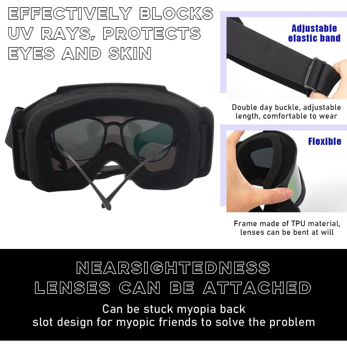 Gafas de motocross Ohleats a prueba de viento Colorido Azul B