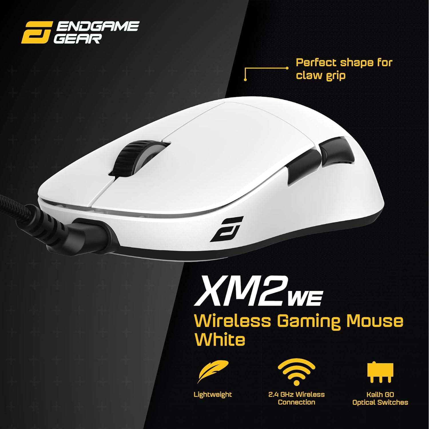 Ratón Gaming Inalámbrico Endgame Gear XM2we 19000 DPI Blanco