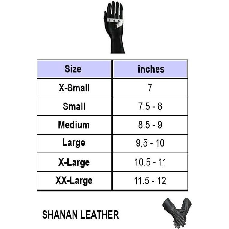 Guantes de Cuero Negro Impermeables Shanan para Hombre - 100% Cuero