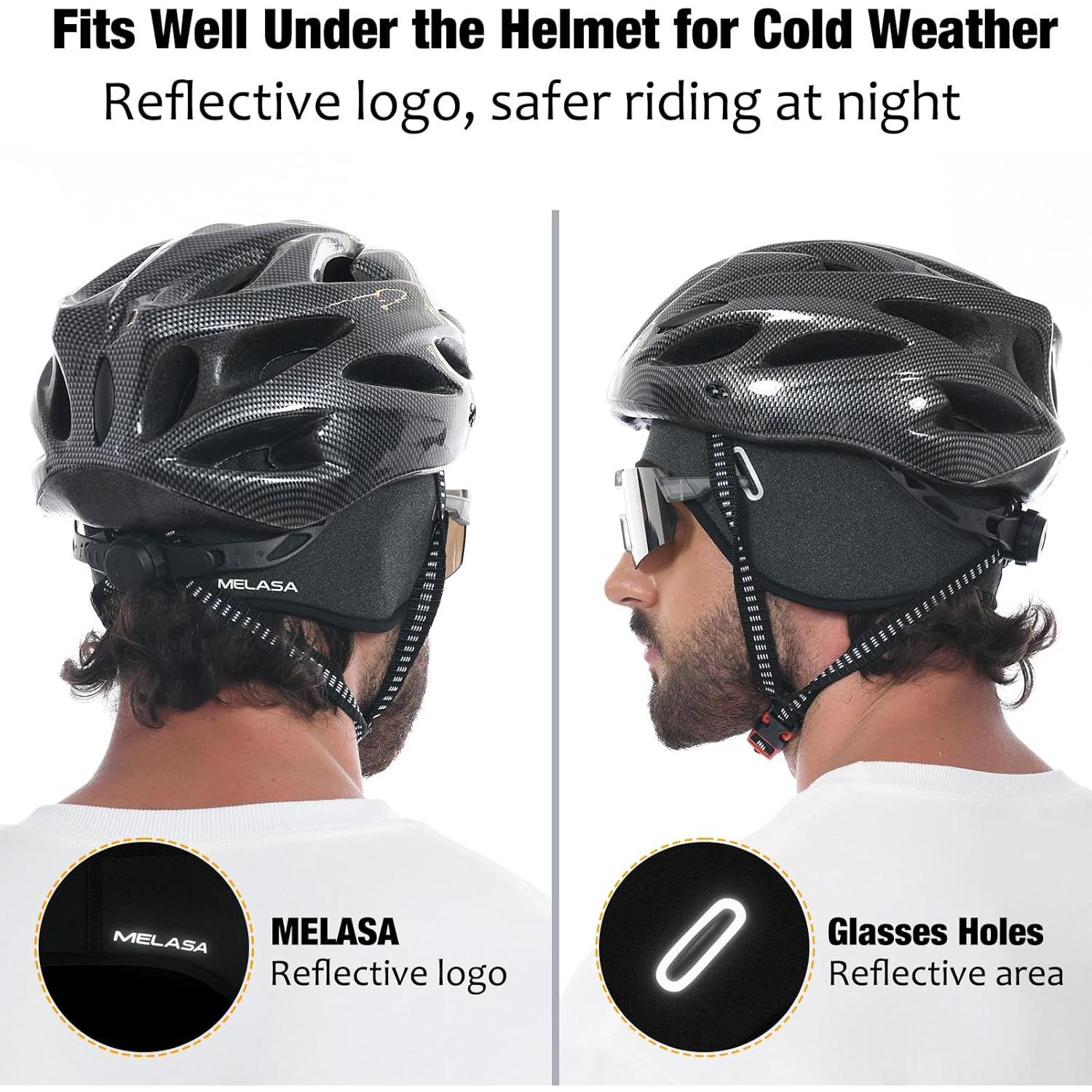Gorro Térmico MELASA para Ciclismo Invierno con Forro Polar