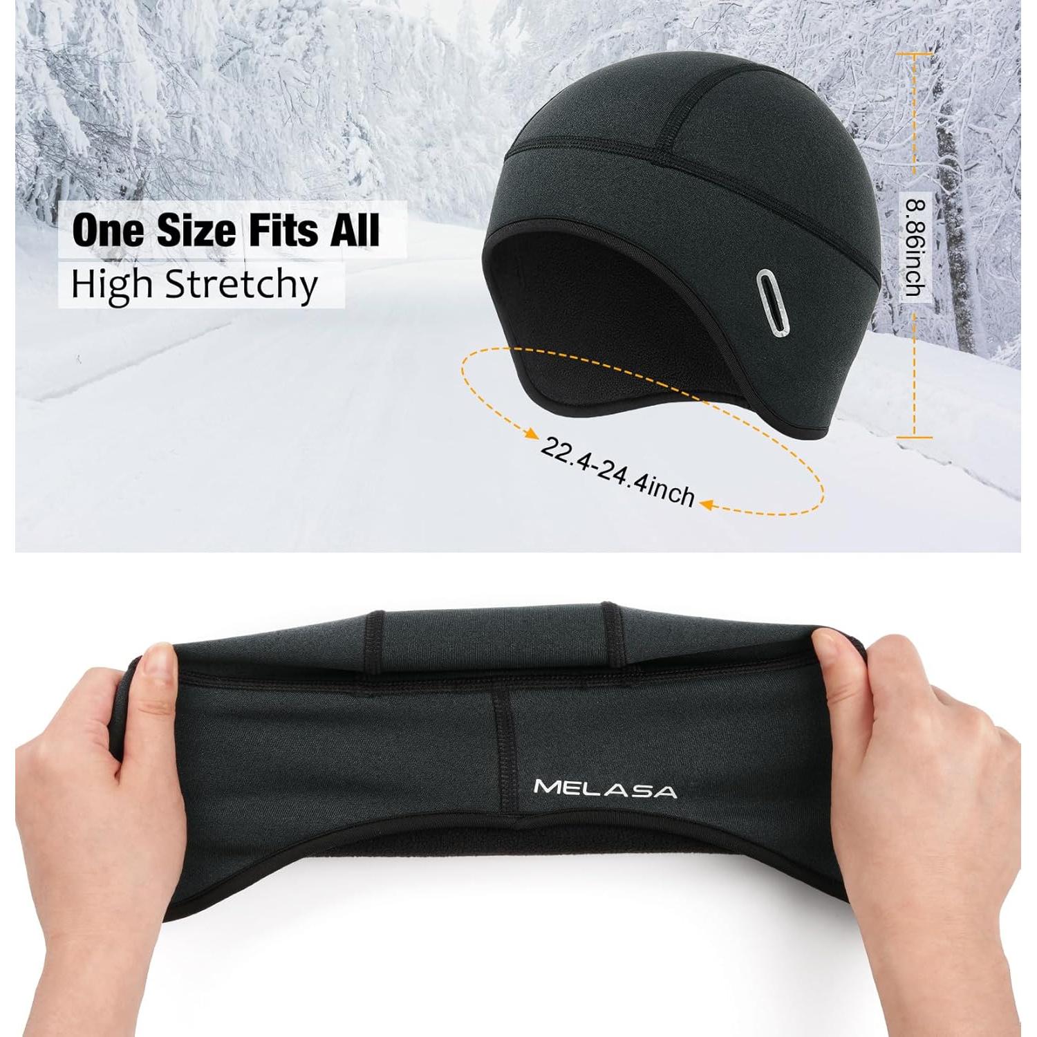 Gorro Térmico MELASA para Ciclismo Invierno con Forro Polar