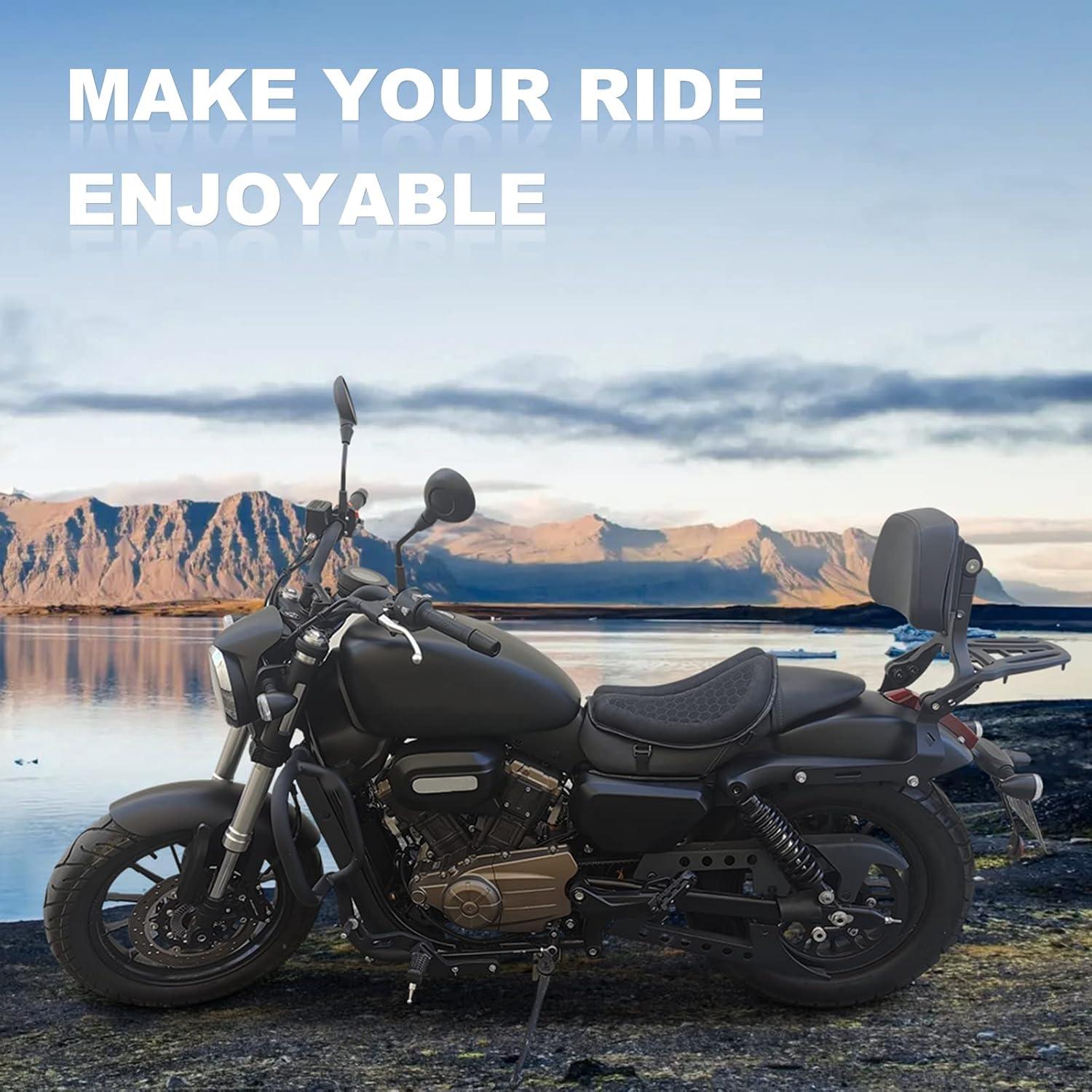 Cojín de Gel Plegable para Asiento de Motocicleta SKYJDM Grande