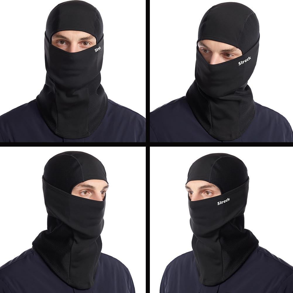 Pasamontañas Térmico Fleece Negro para Esquí y Actividades al Aire Libre