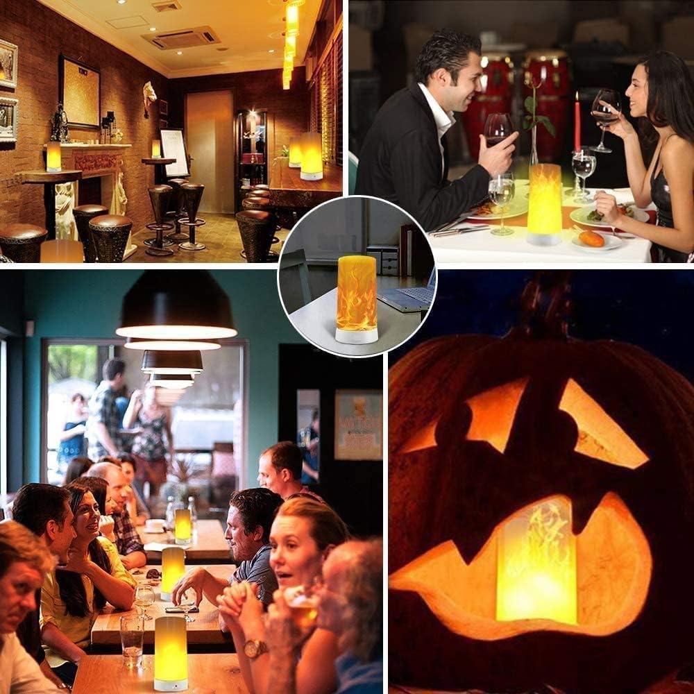 Lámpara LED Efecto Llama Bolanwich, Recargable USB, 4 Modos