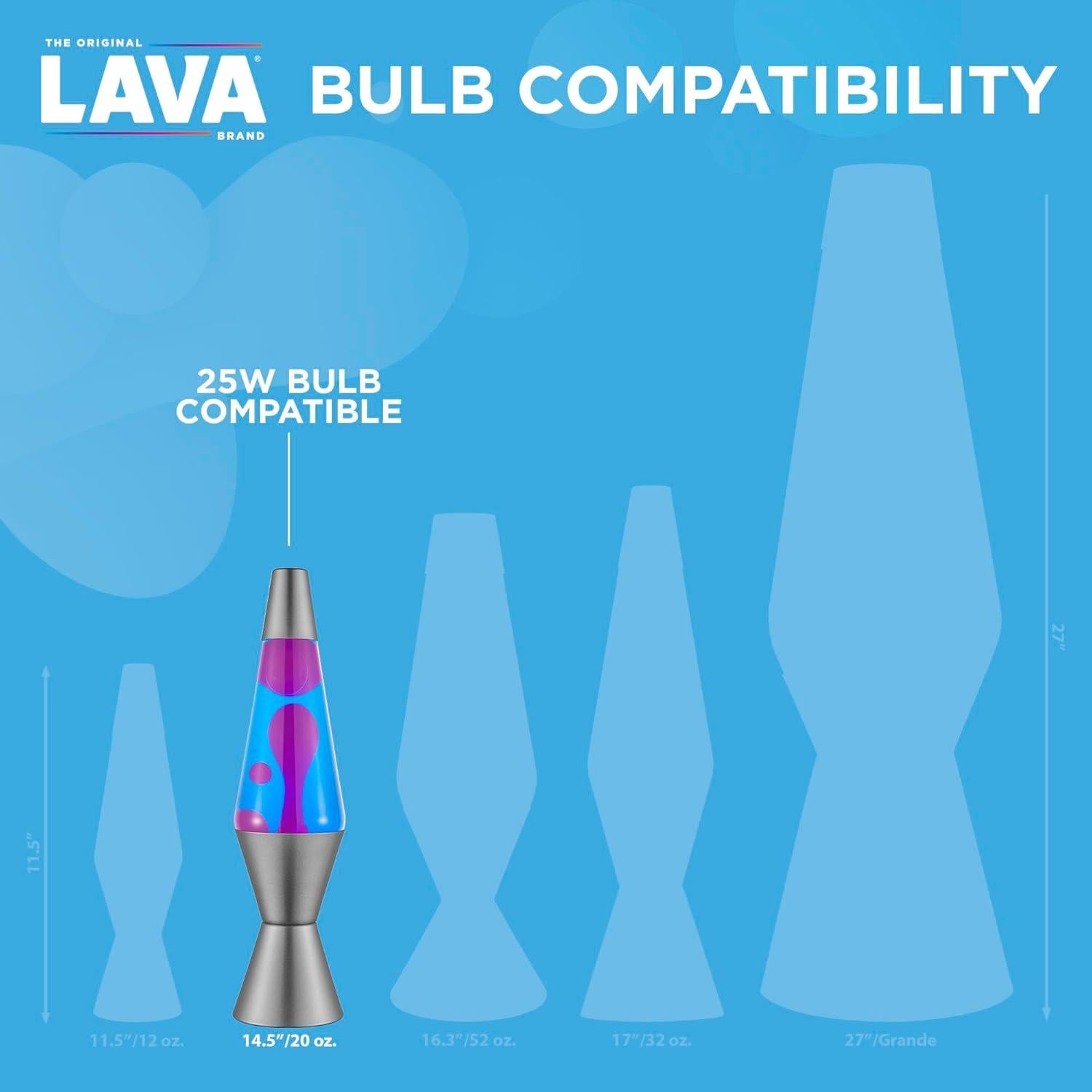 Bombillas de Reemplazo Lava 5025-6 Incandescentes 25W 2-Pack
