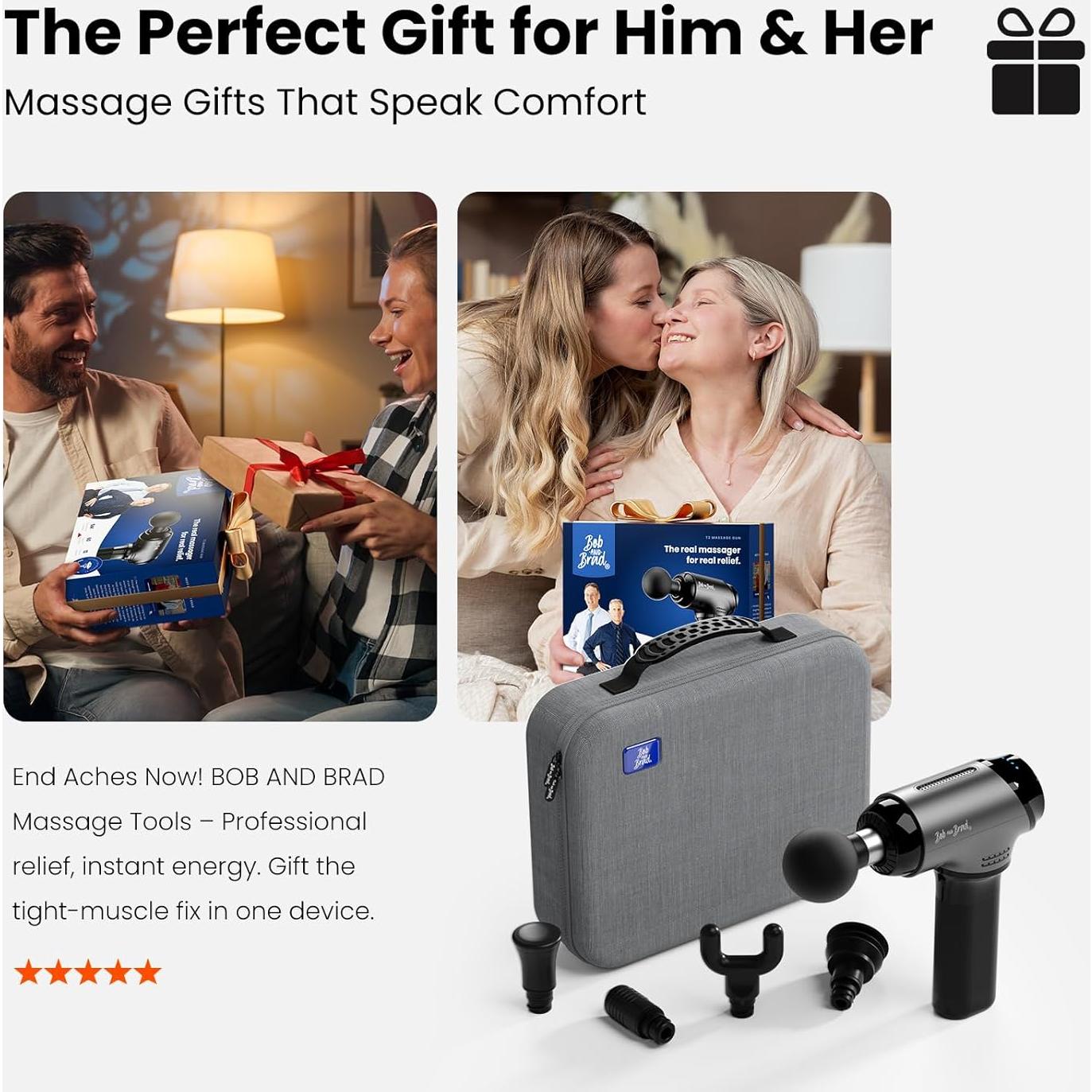 Pistola de Masaje BOB Y BRAD T2, Alivio Muscular Profundo