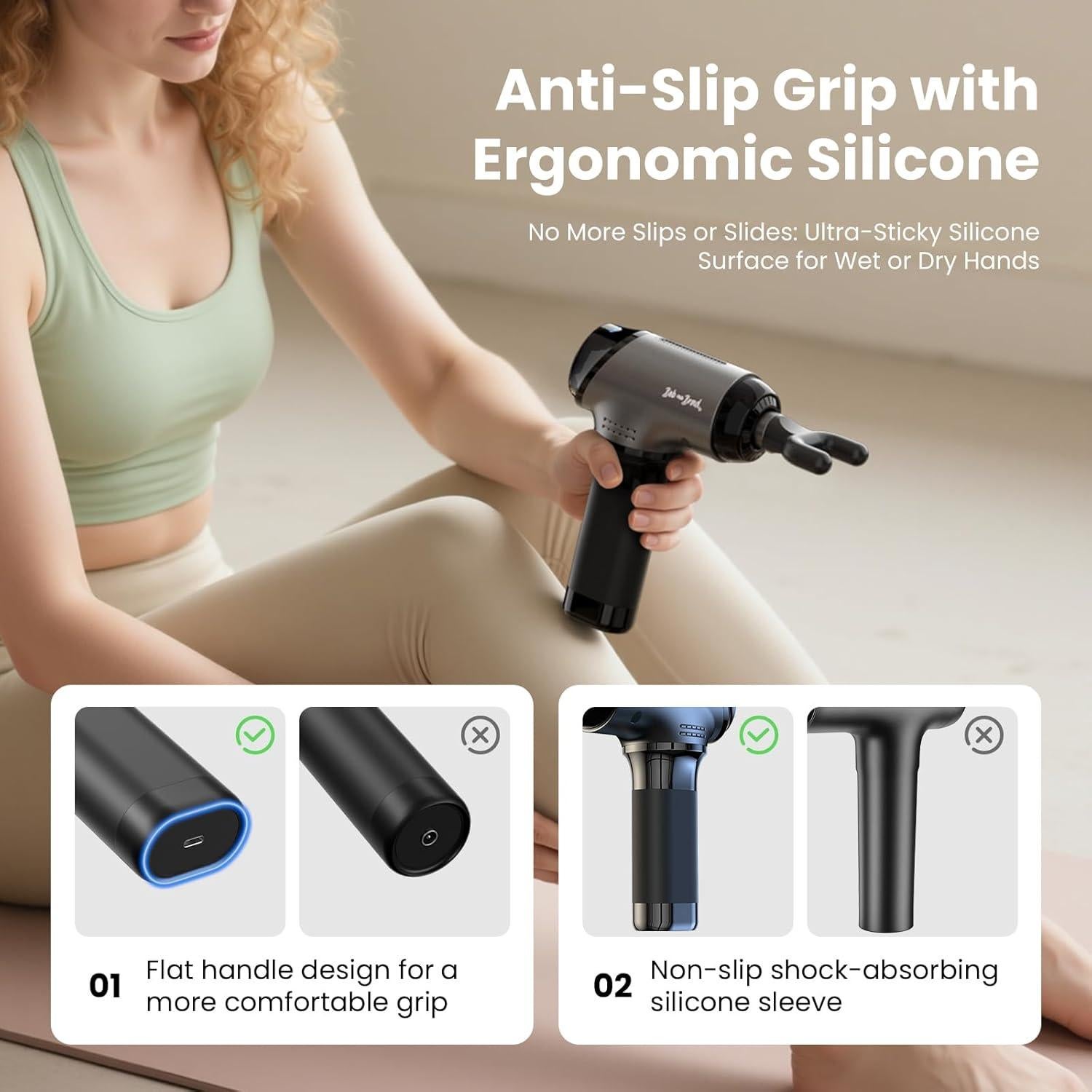 Pistola de Masaje BOB Y BRAD T2, Alivio Muscular Profundo