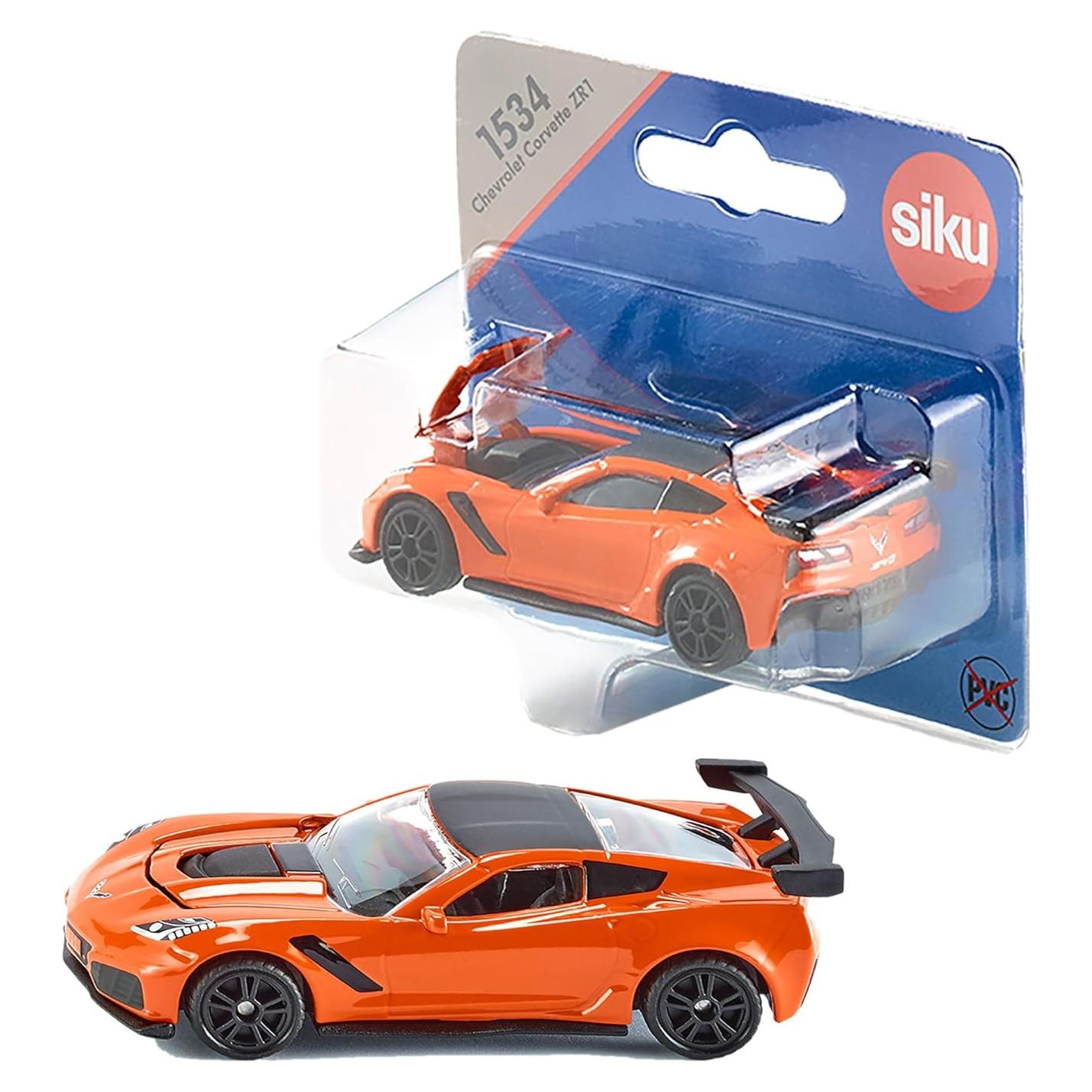 Vehículo de Juguete Siku Chevrolet Corvette ZR1 Naranja/Negro