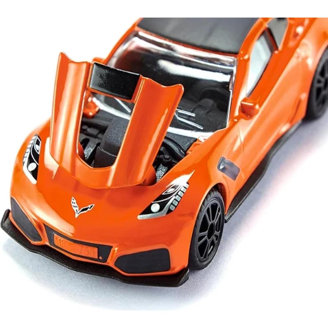 Vehículo de Juguete Siku Chevrolet Corvette ZR1 Naranja/Negro