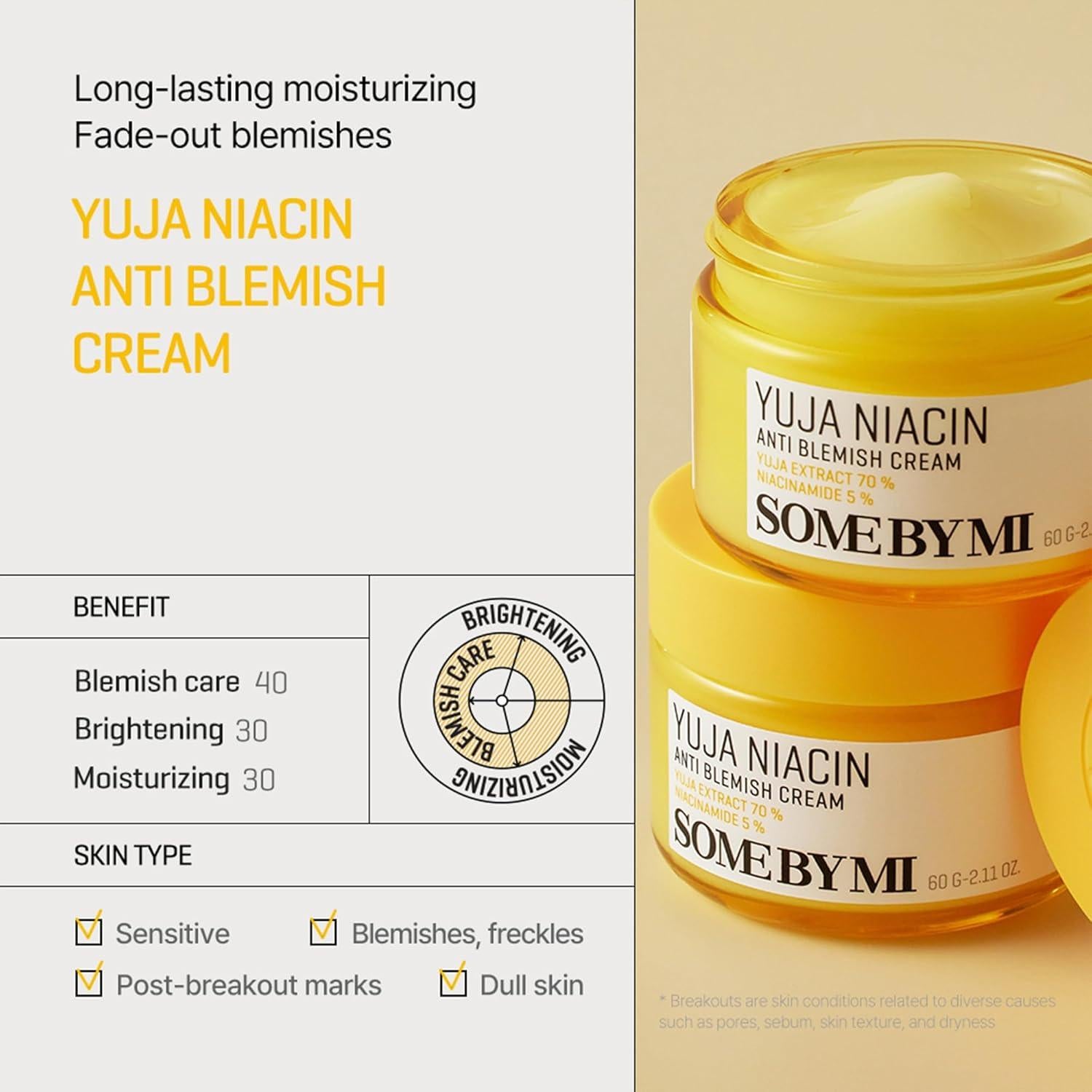 Crema Anti Manchas Yuja Some By Mi - 60ml - 5% Niacinamida