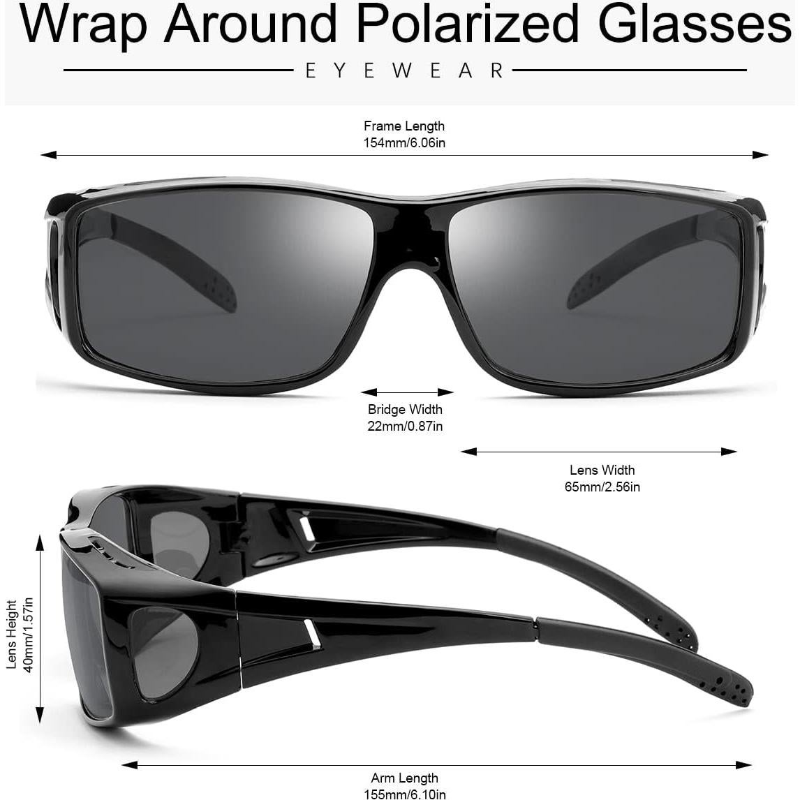 Gafas de sol polarizadas YIMI para usar sobre gafas de prescripción