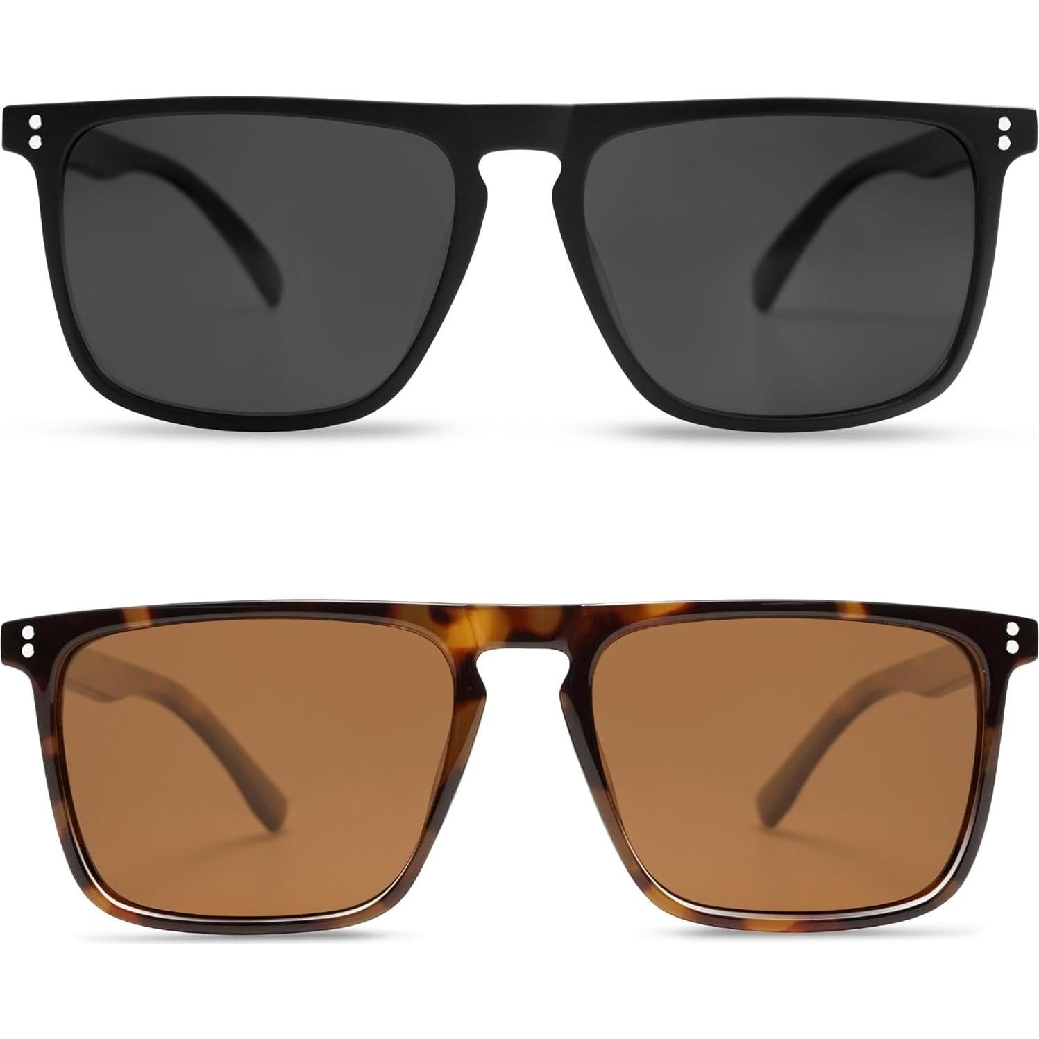 Gafas de sol cuadradas polarizadas Vanlinker UV400 para hombres y mujeres