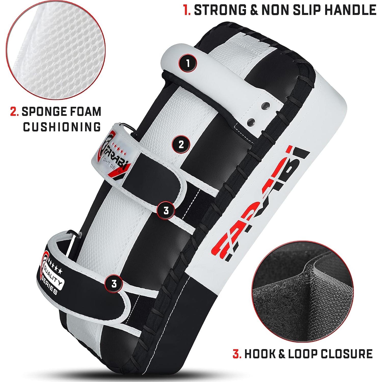 Pad de Entrenamiento Curvado Farabi Sports 36x19cm Negro