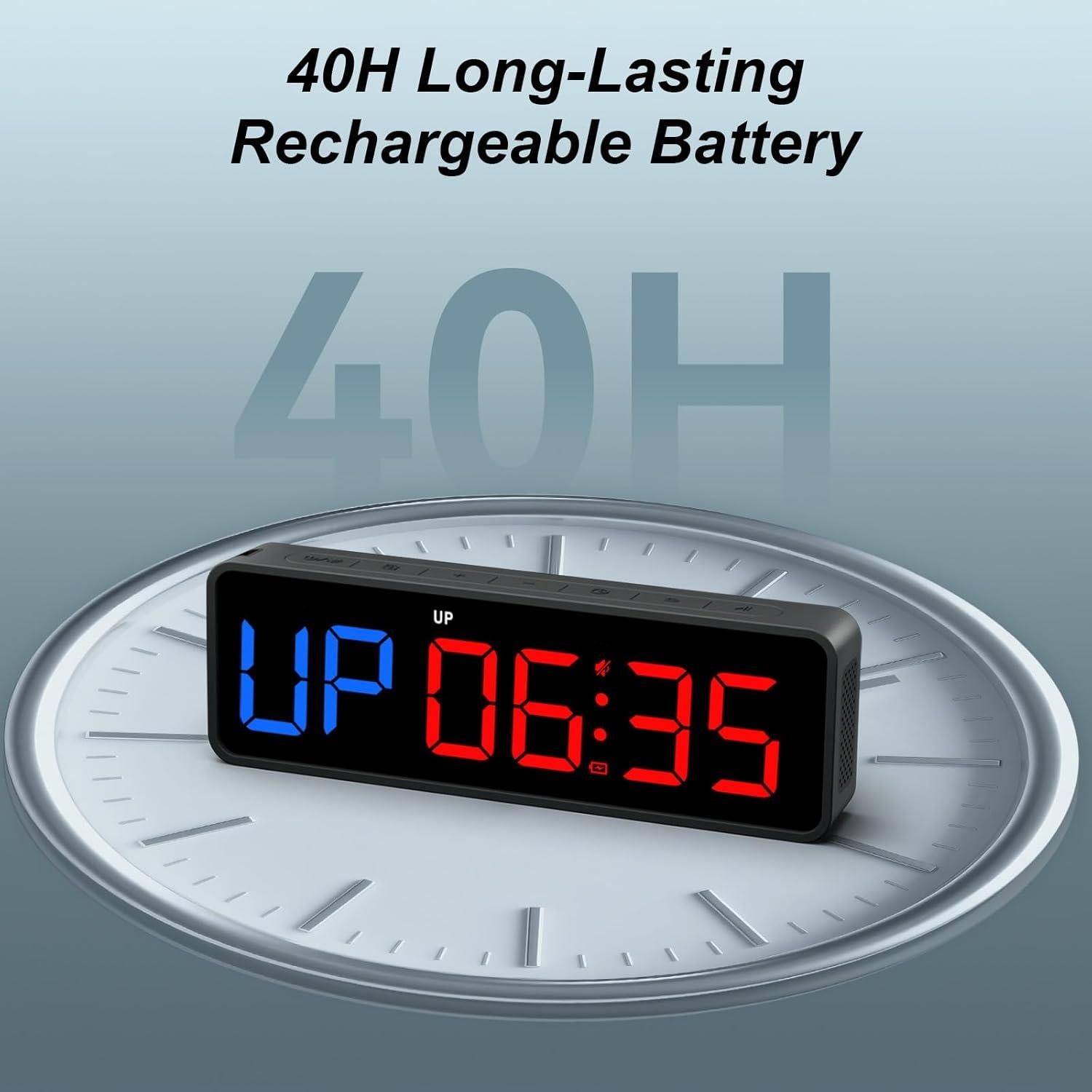 Reloj Temporizador de Gimnasio Acedeck Negro - Control Remoto