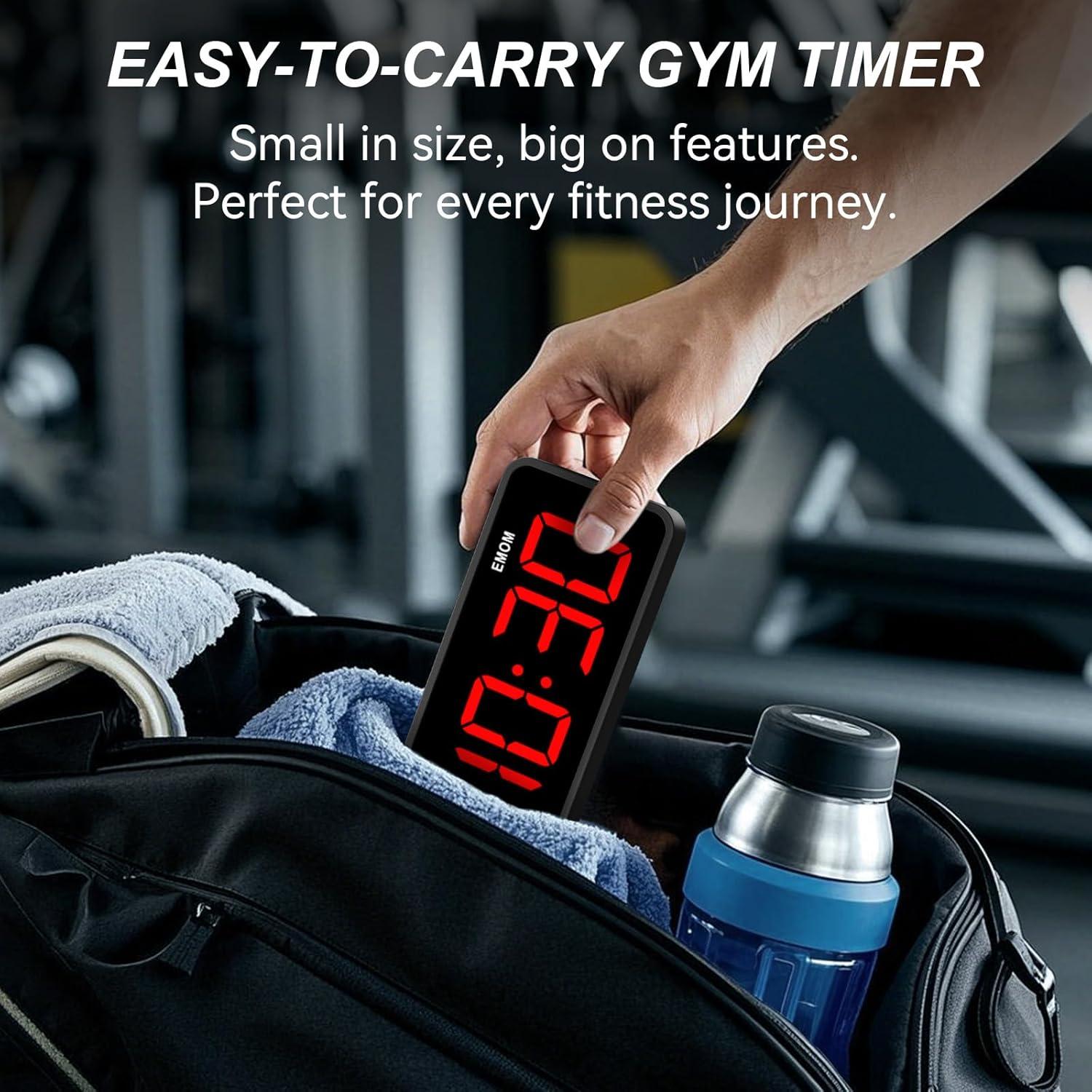 Reloj Temporizador de Gimnasio Acedeck Negro - Control Remoto