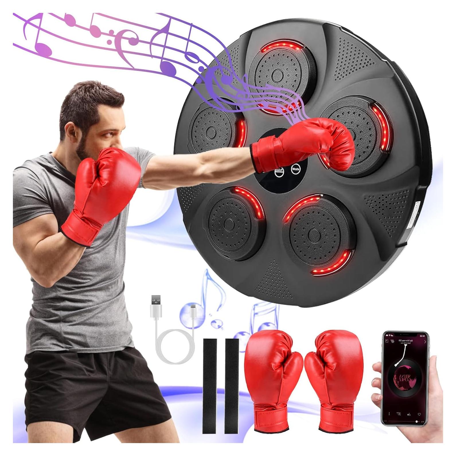 KOCASO Máquina de Boxeo Musical Inalámbrica con Guantes