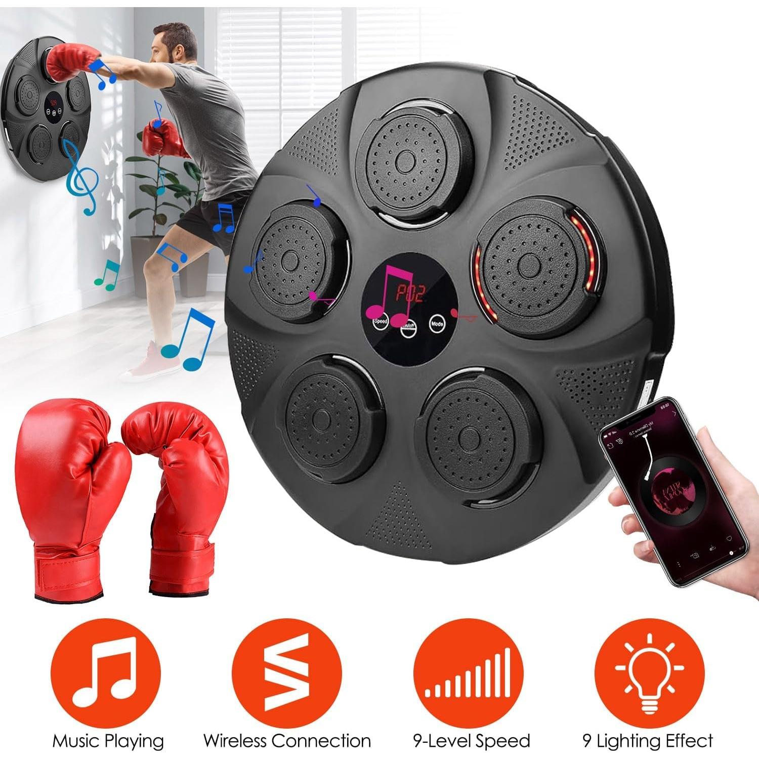 KOCASO Máquina de Boxeo Musical Inalámbrica con Guantes