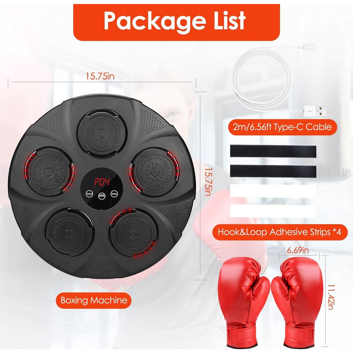 KOCASO Máquina de Boxeo Musical Inalámbrica con Guantes