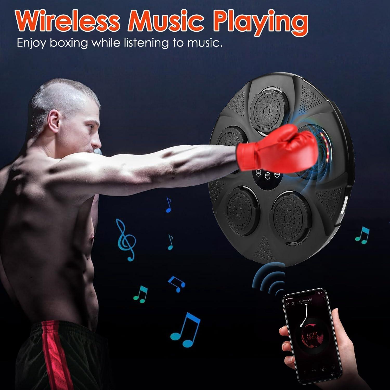 KOCASO Máquina de Boxeo Musical Inalámbrica con Guantes