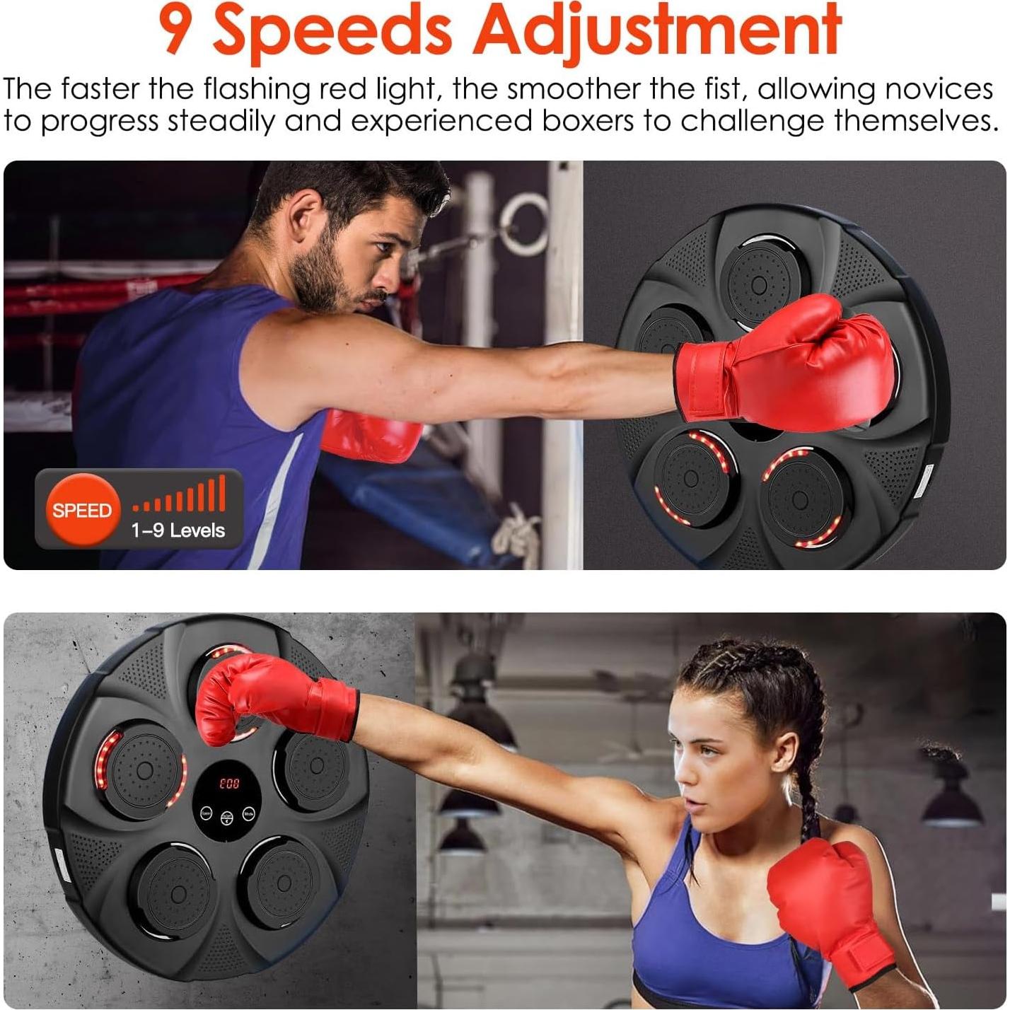 KOCASO Máquina de Boxeo Musical Inalámbrica con Guantes