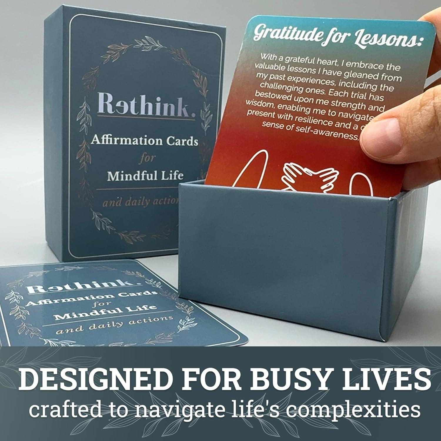 Tarjetas de Afirmaciones Positivas QUOKKA Rethink 95 para Bienestar