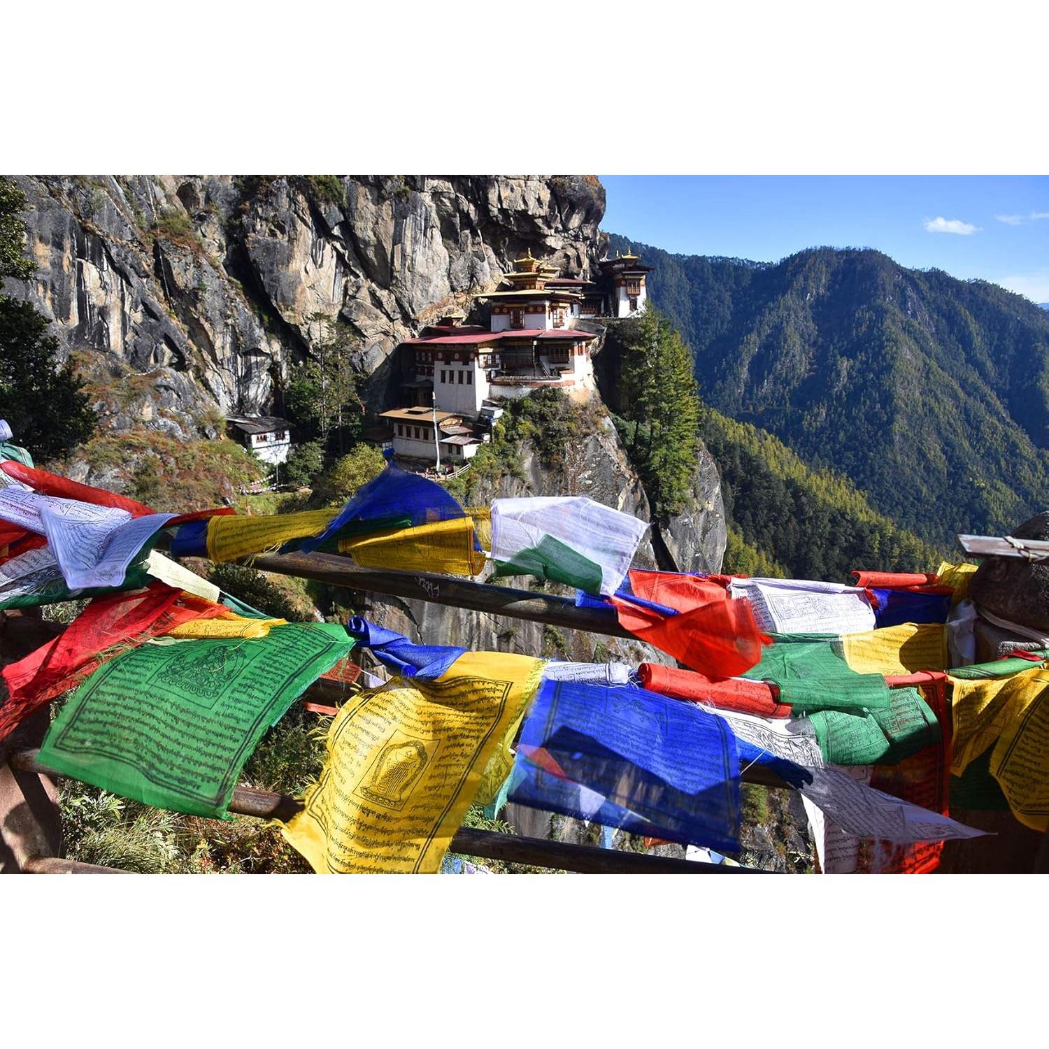 Banderas de Oración del Lama Sanador Tibetano 50 Unidades 16.5cm