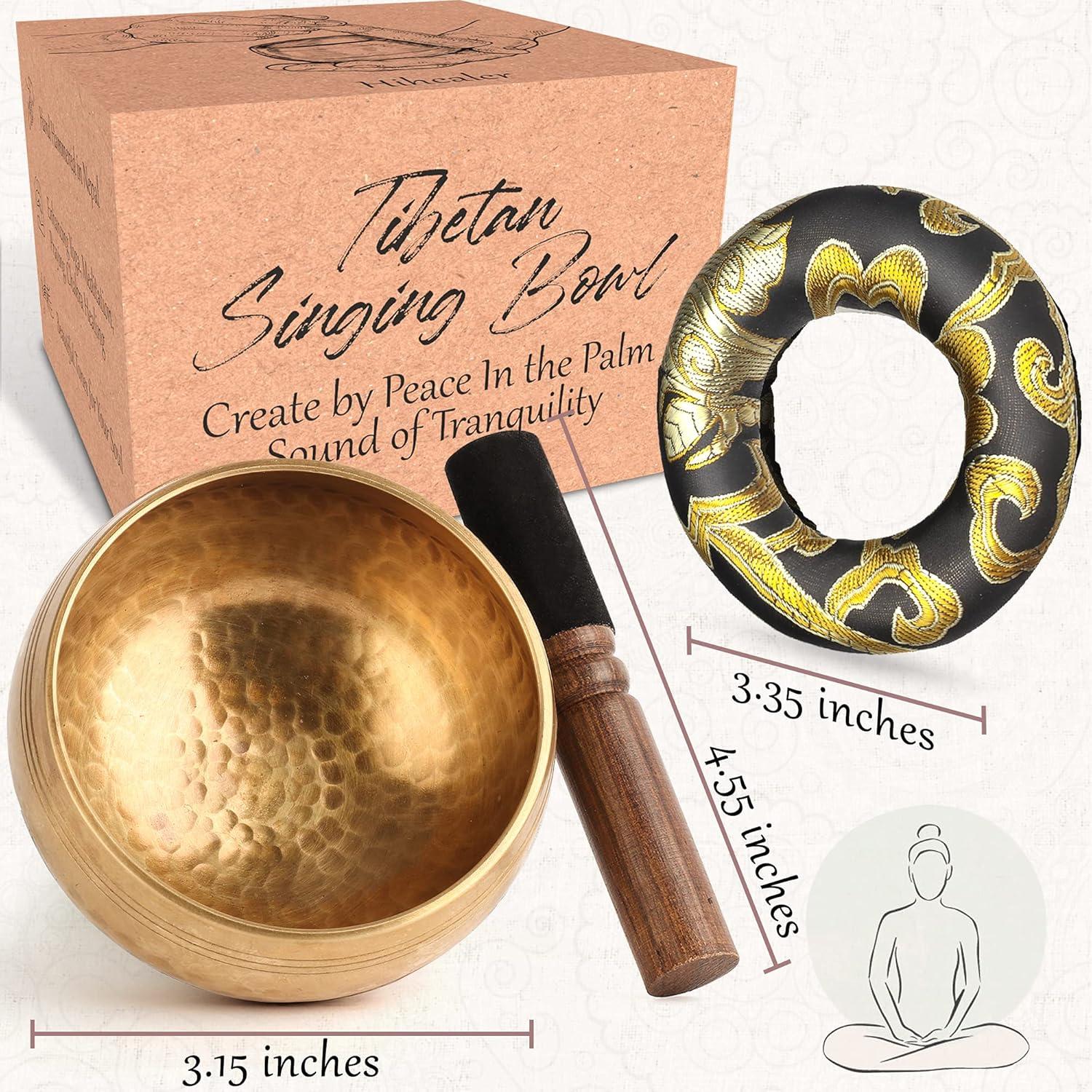 Cuenco Tibetano Sonoro Relaehih 8 cm Negro - Hecho a Mano en Nepal