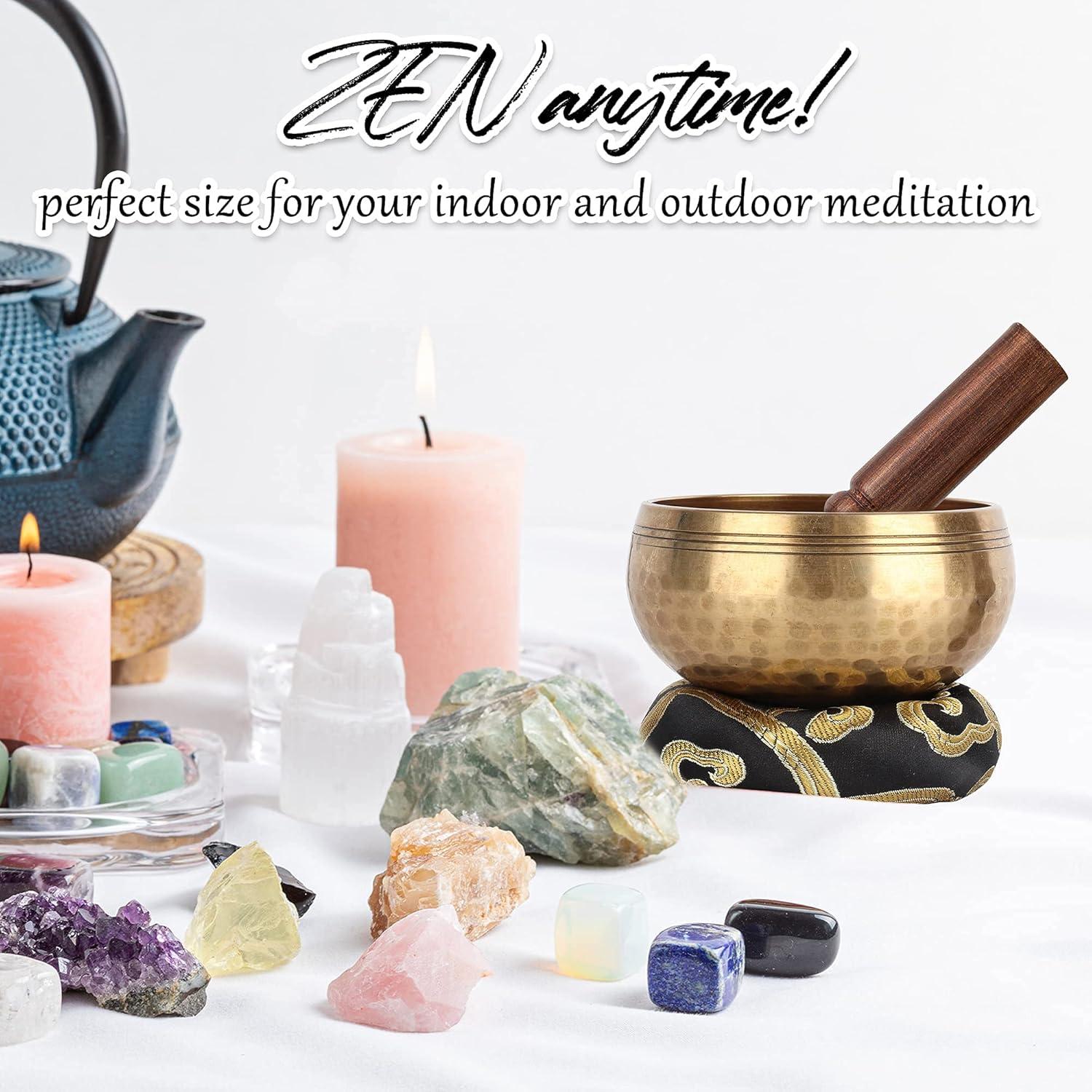 Cuenco Tibetano Sonoro Relaehih 8 cm Negro - Hecho a Mano en Nepal