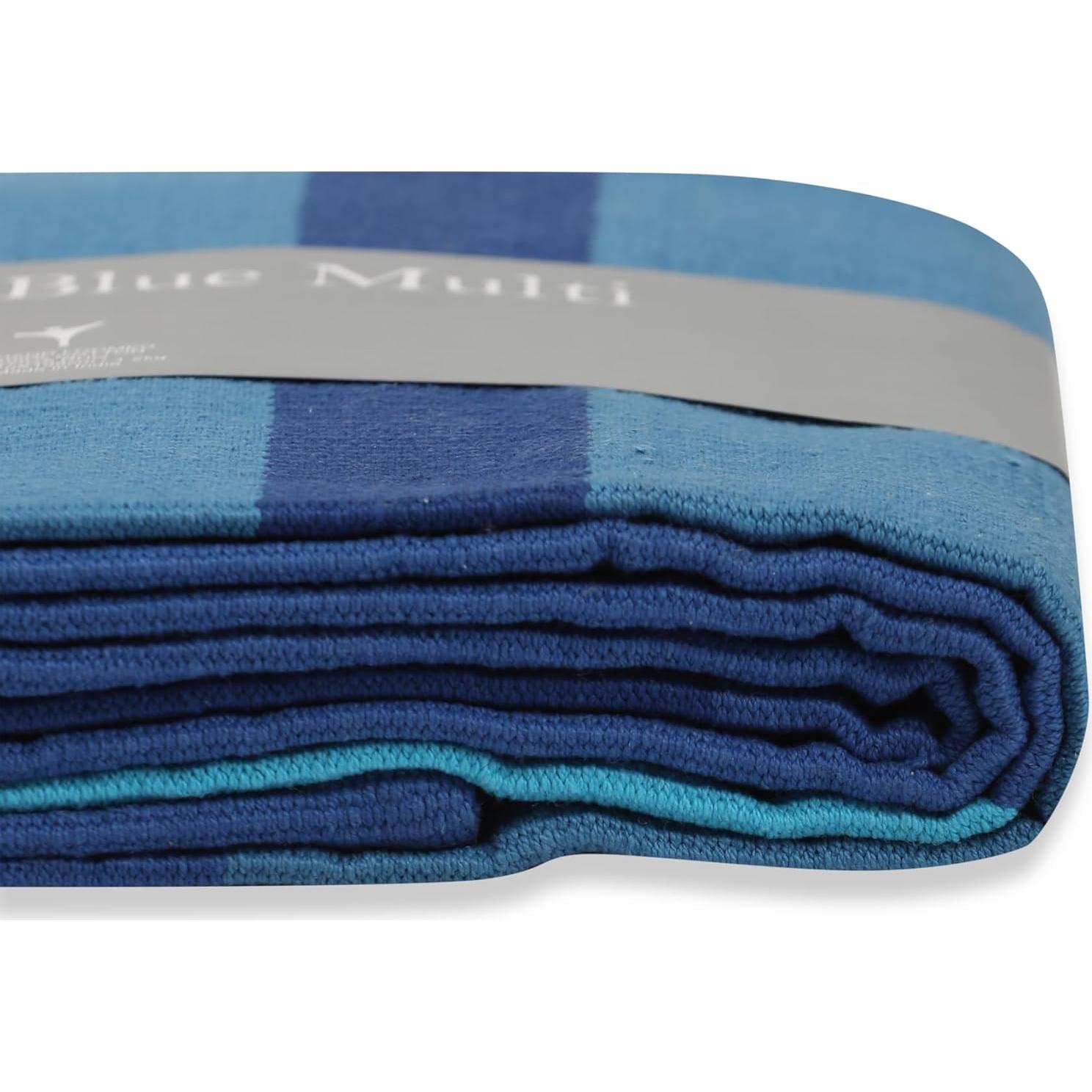 Alfombra de Yoga Algodón RAZIIAA 190x68 cm Azul Multicolor