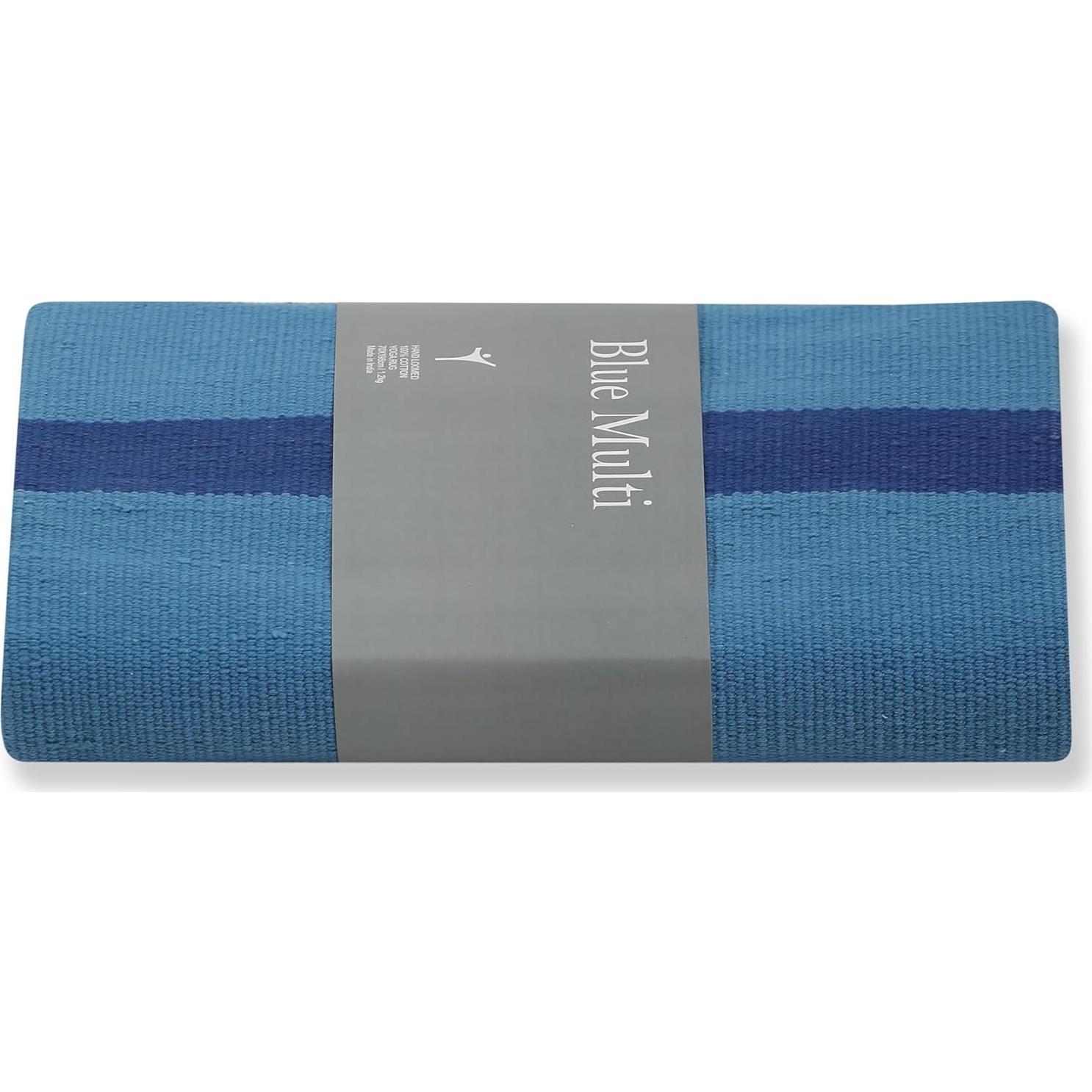 Alfombra de Yoga Algodón RAZIIAA 190x68 cm Azul Multicolor