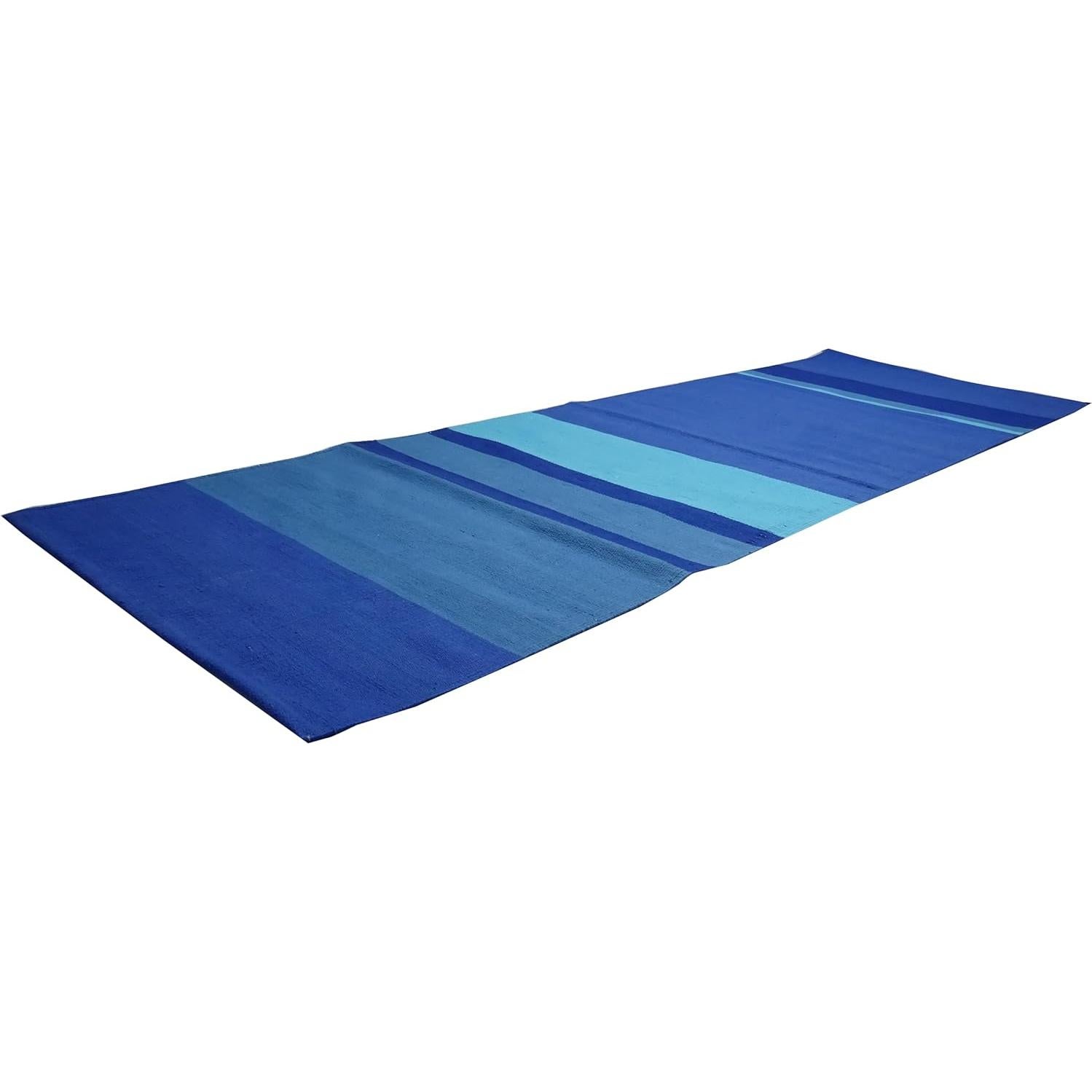 Alfombra de Yoga Algodón RAZIIAA 190x68 cm Azul Multicolor