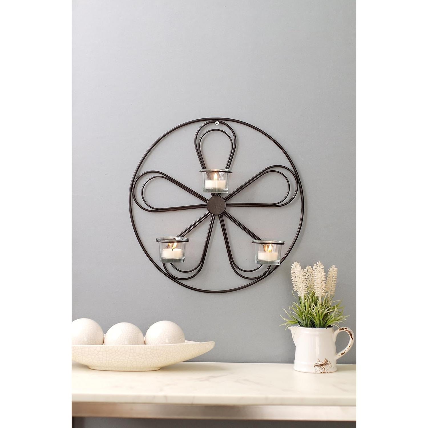 Aplique de Pared Floral Hosley 34.3 cm Soporte para Velas