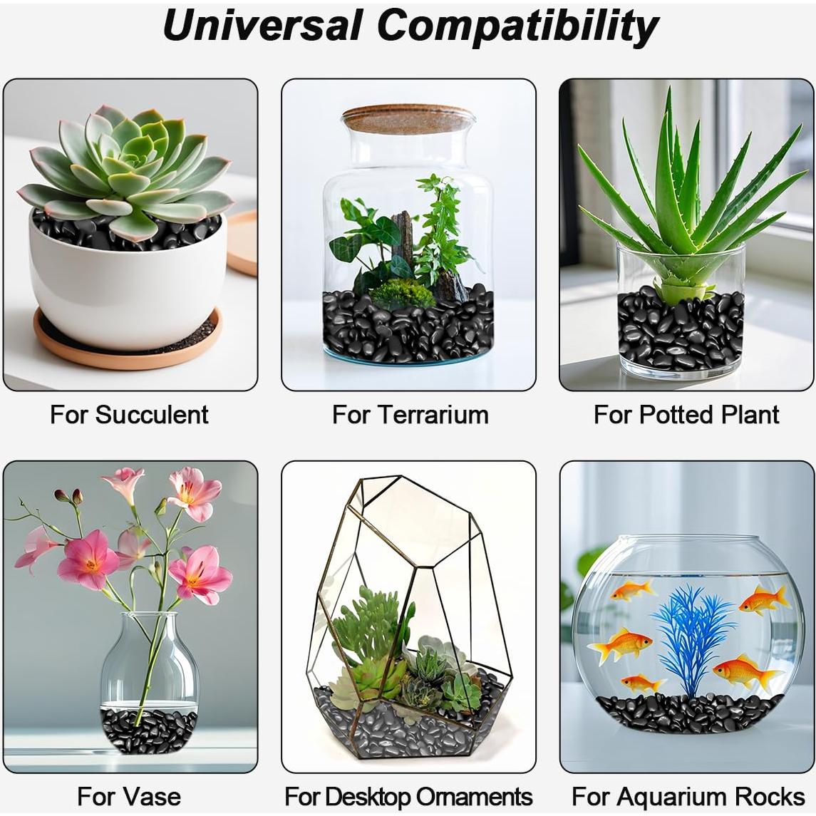 Piedras Decorativas Naturales Virekm 1 kg para Jardín y Acuarios