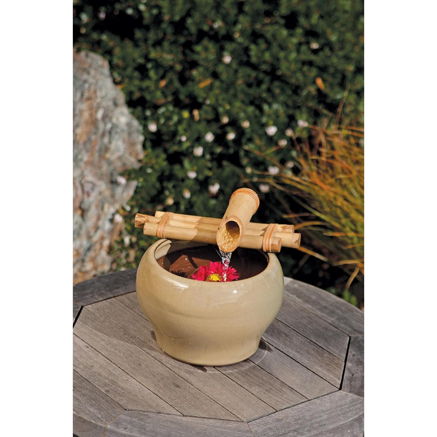 Kit Fuente Zen Bamboo Accents - Pico Tres Brazos 18 cm