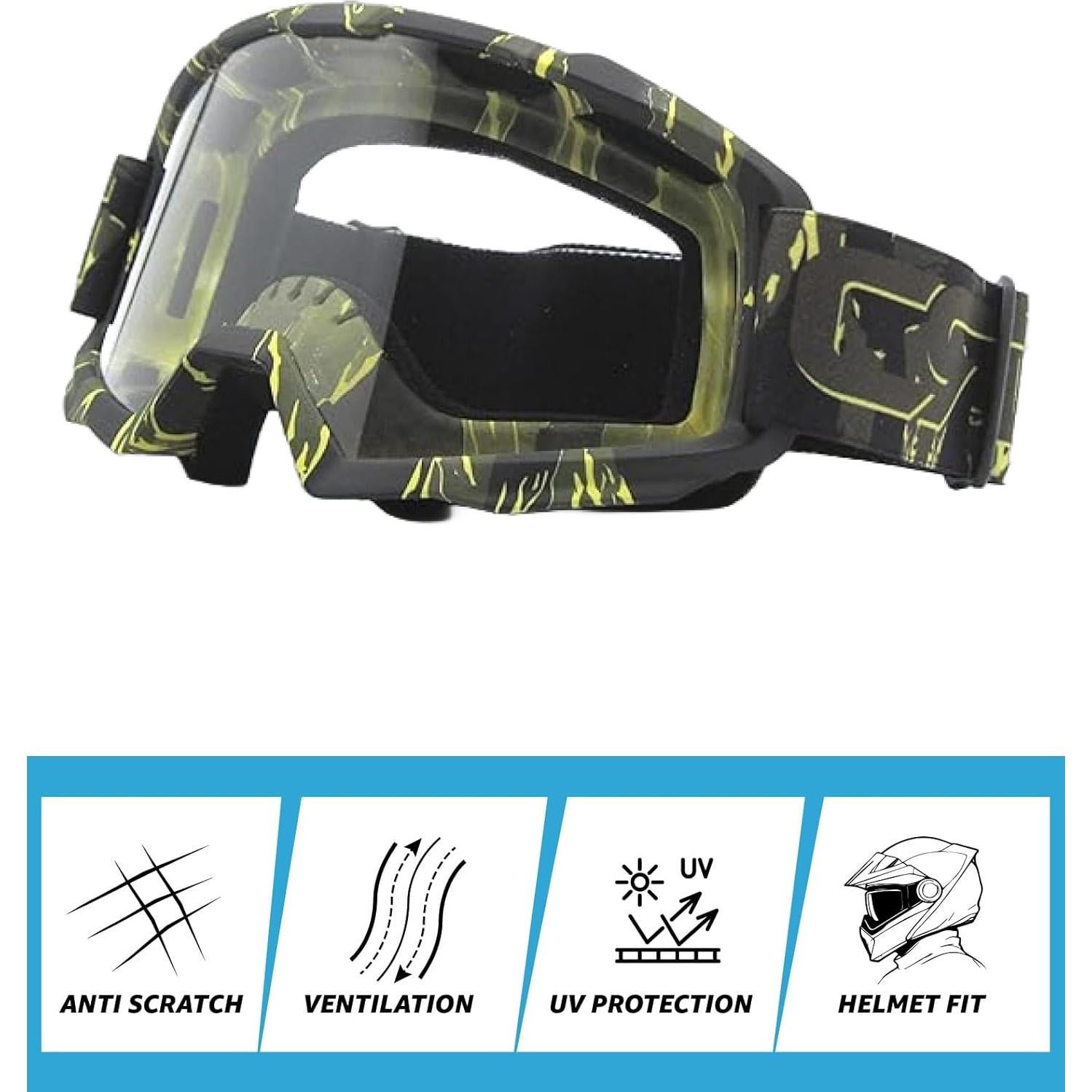 Gafas de Motocicleta CRG Sports T815-189 Off Road UV