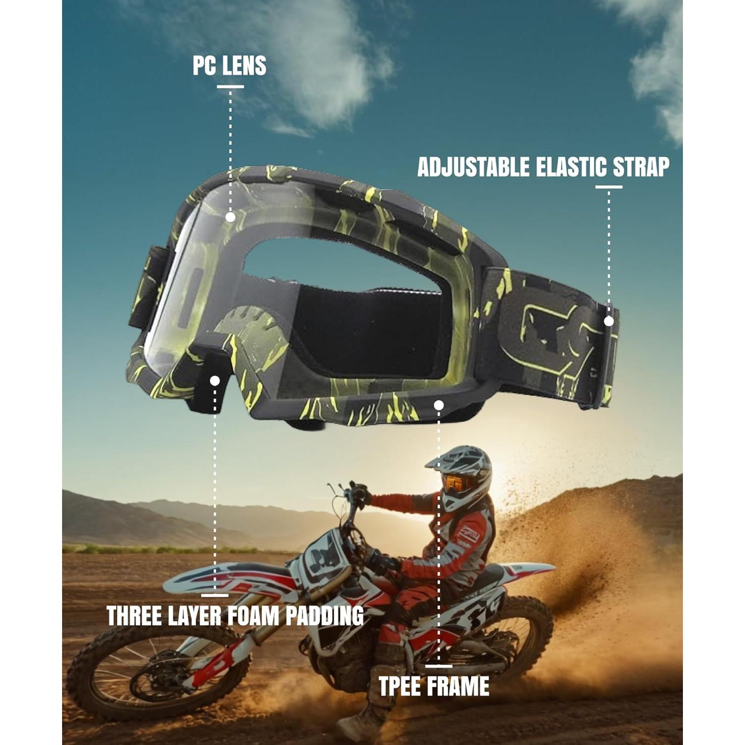 Gafas de Motocicleta CRG Sports T815-189 Off Road UV