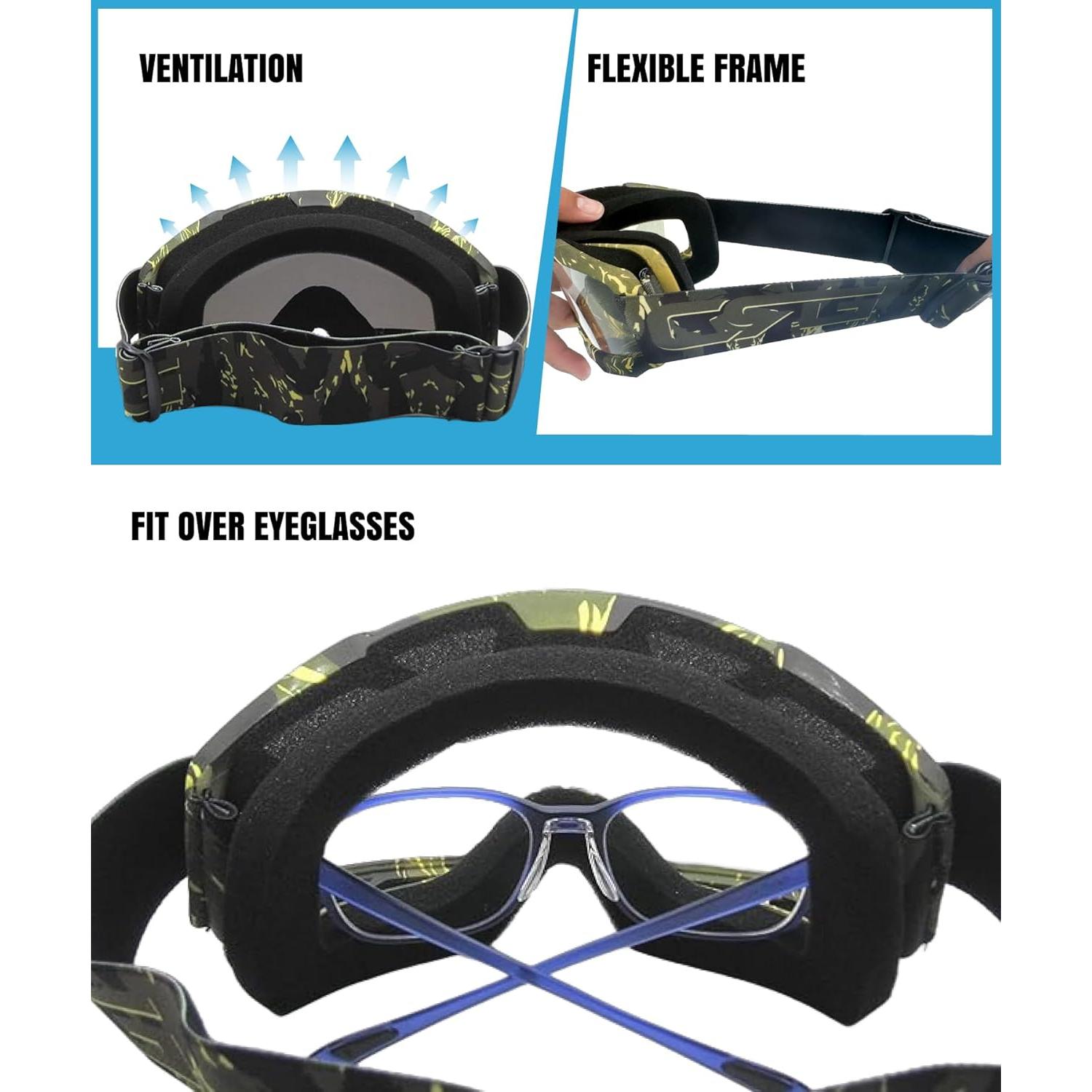 Gafas de Motocicleta CRG Sports T815-189 Off Road UV