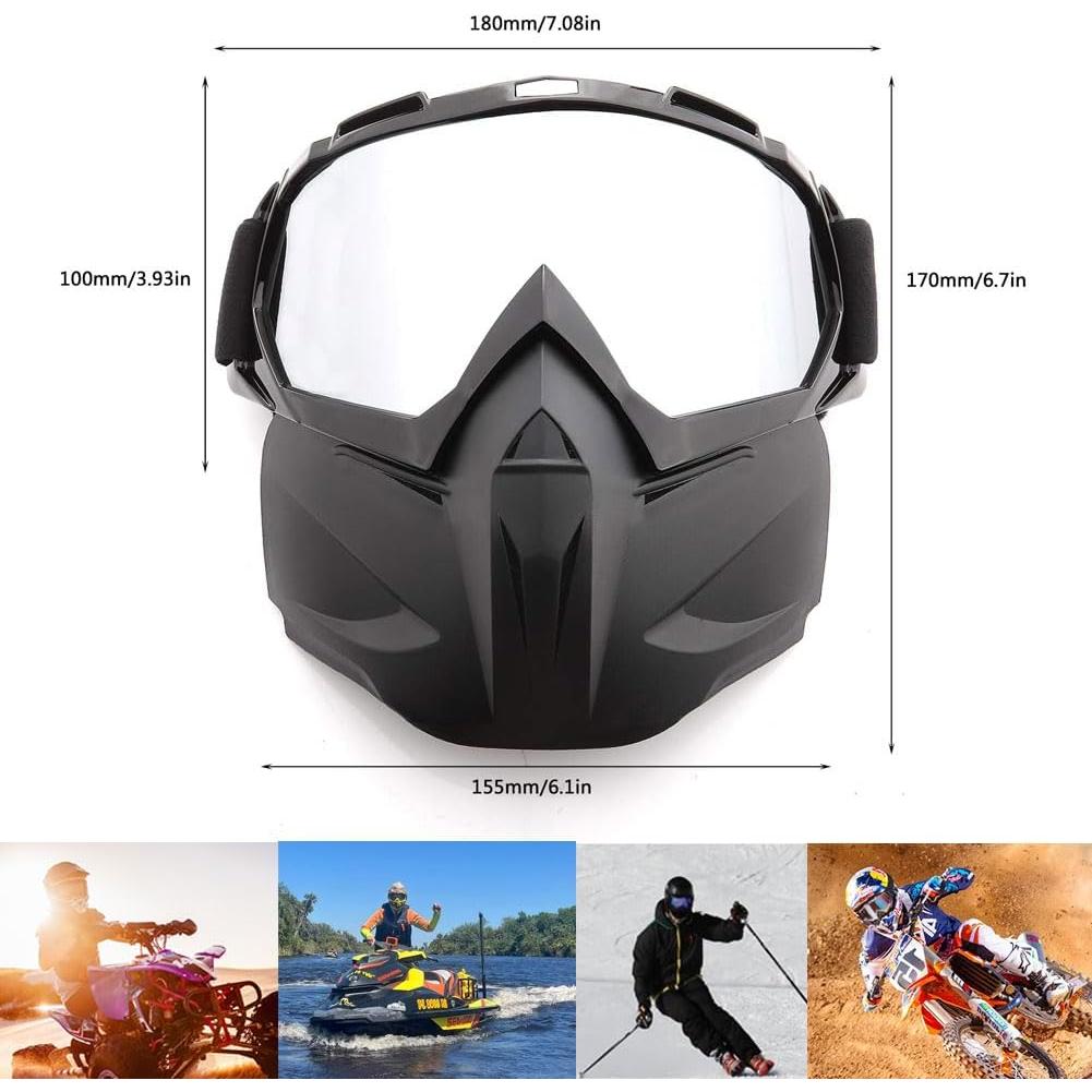 Gafas de Motocicleta SPOSUNE con Máscara Desmontable UV400