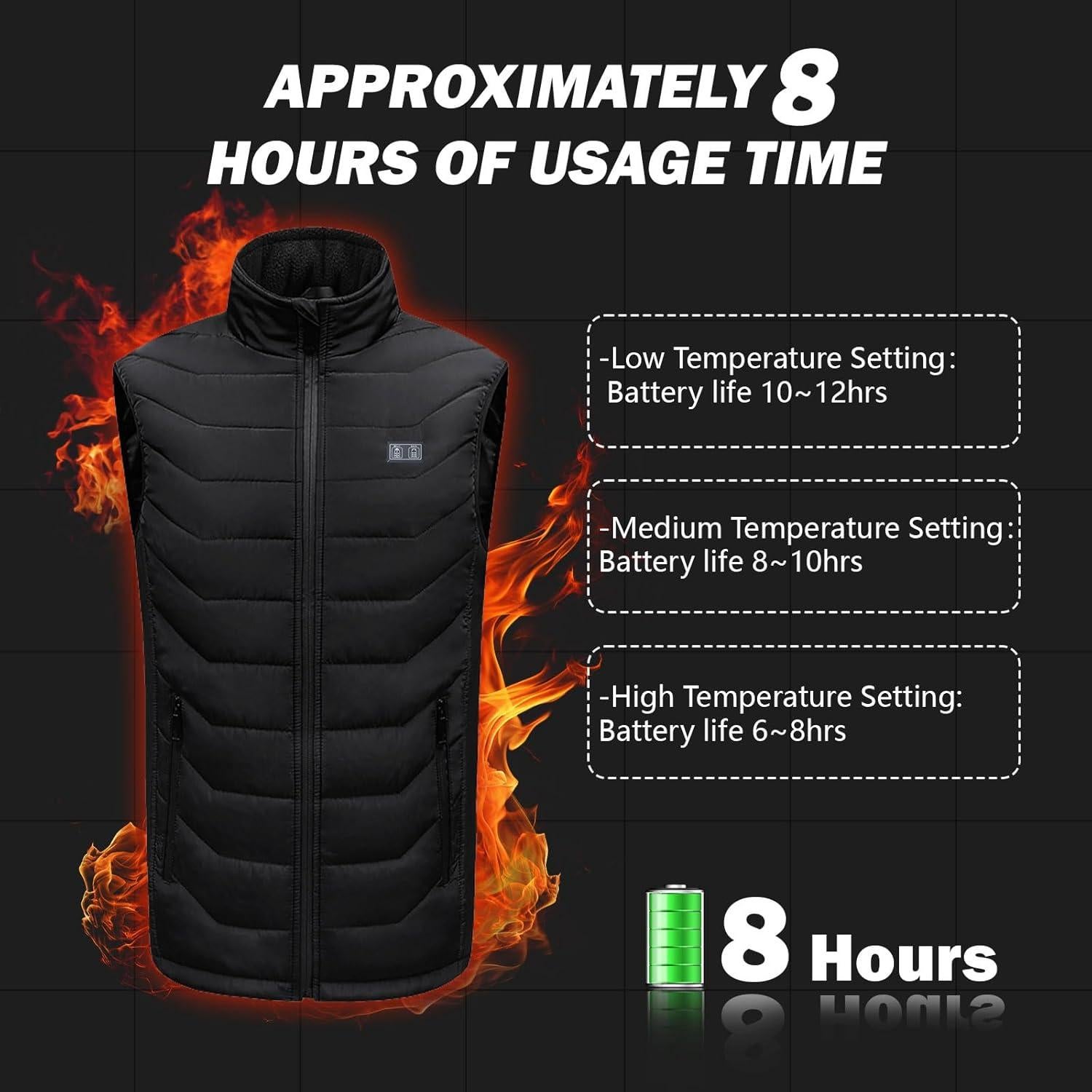 Chaleco Térmico Calentado Unisex NCL-HV01 Ajustable