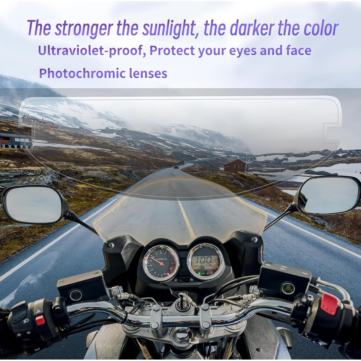 Escudo de Casco de Motocicleta Uallhome Tp4 Lente Antivaho Universal