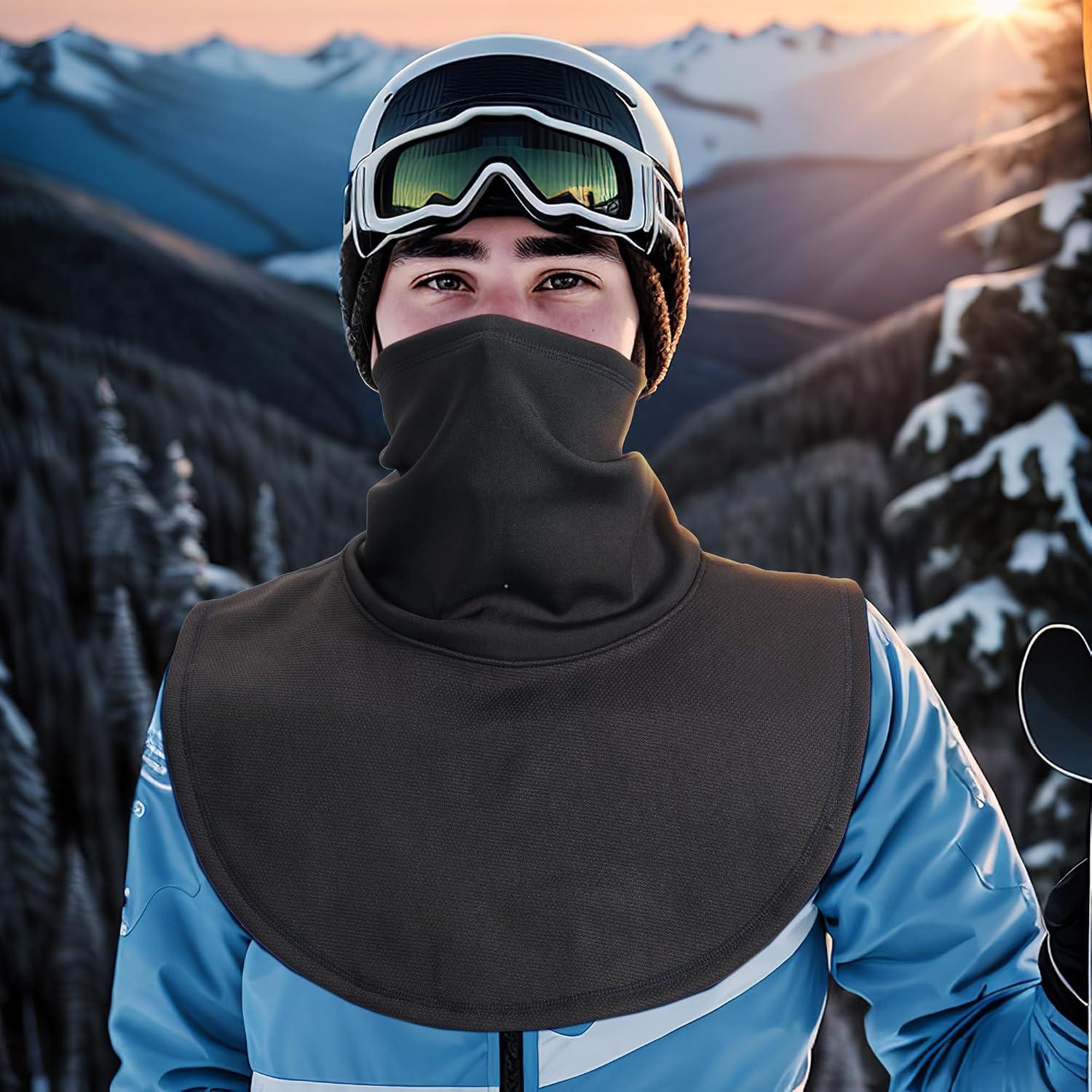 Gaiter de Cuello LMMHEIZI Negro para Esquí y Motocicleta