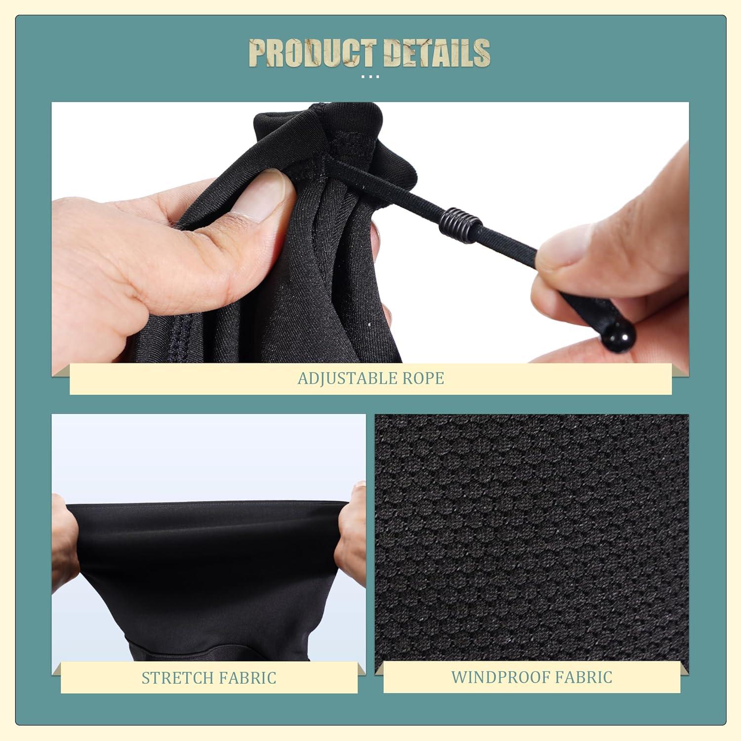 Gaiter de Cuello LMMHEIZI Negro para Esquí y Motocicleta