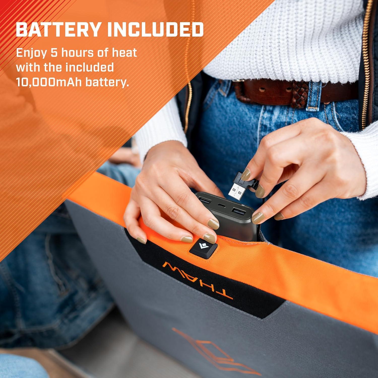 Cojín Térmico Recargable THAW con Banco de Energía USB 39x38cm