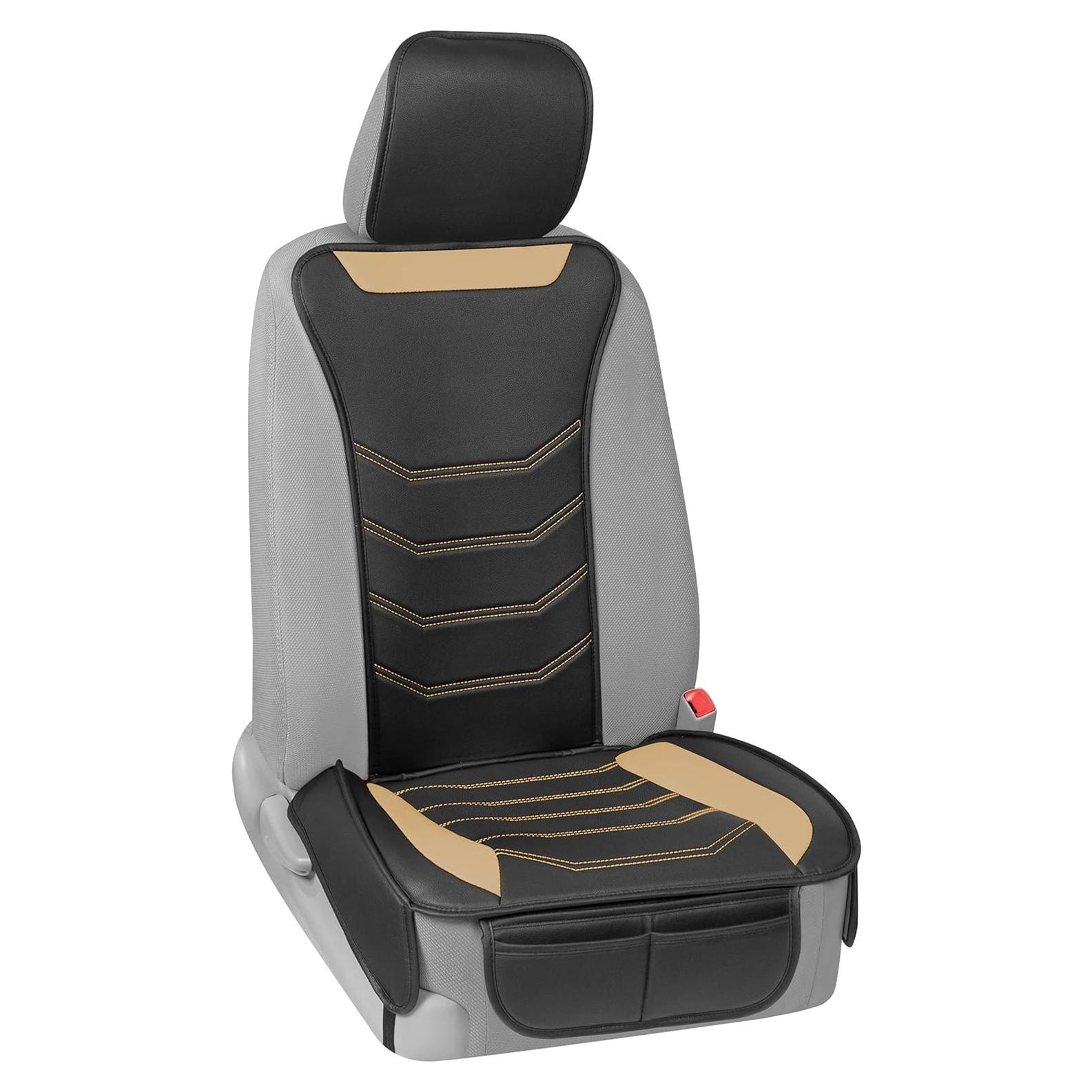 Cubierta de Asiento Delantero LuxeFit Motor Trend Beige