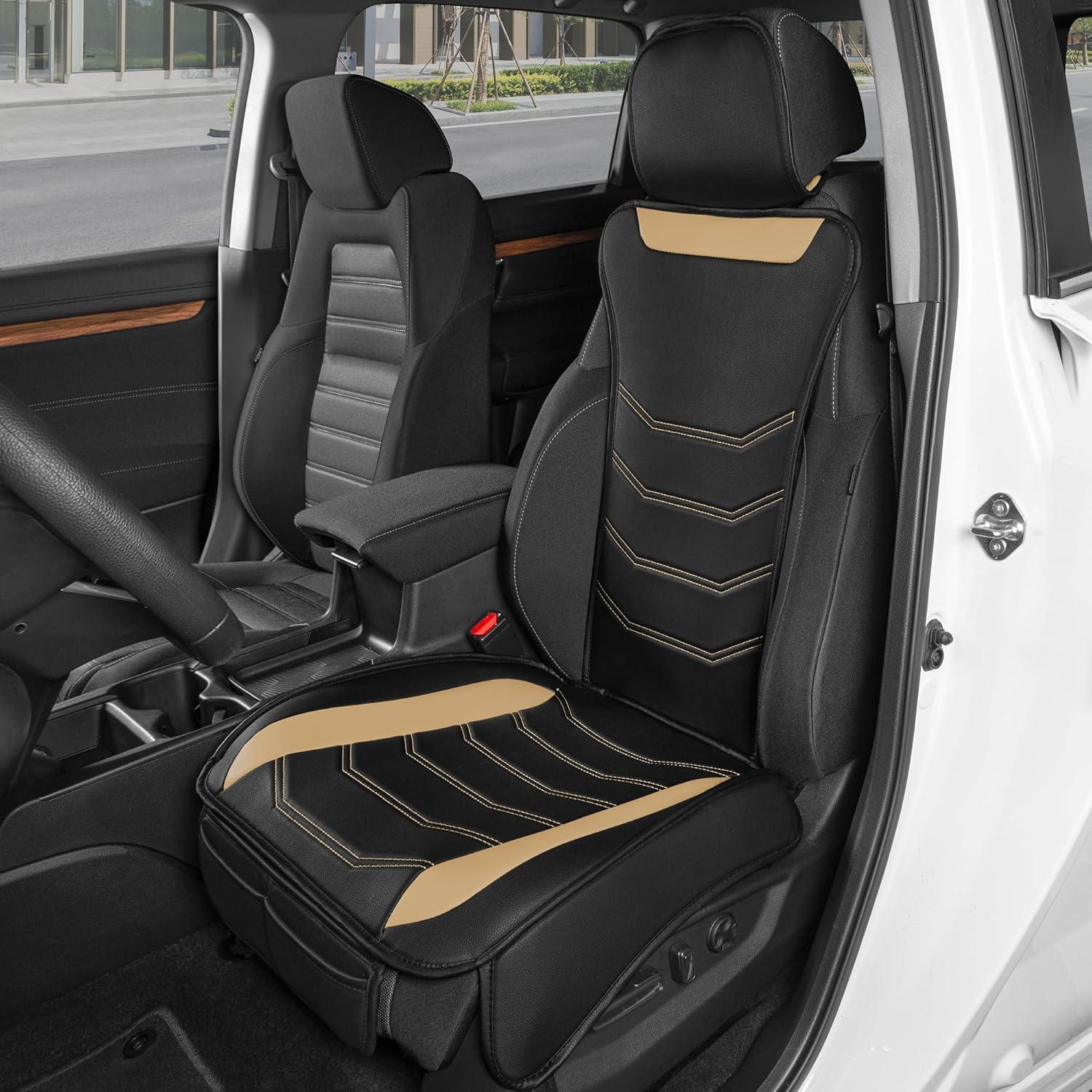 Cubierta de Asiento Delantero LuxeFit Motor Trend Beige