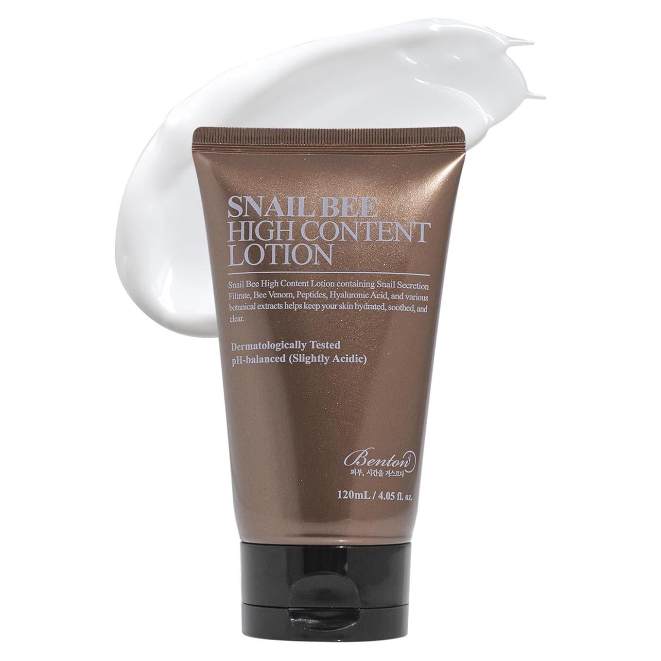 Loción Hidratante Benton 120ml con Baba de Caracol y Veneno de Abeja