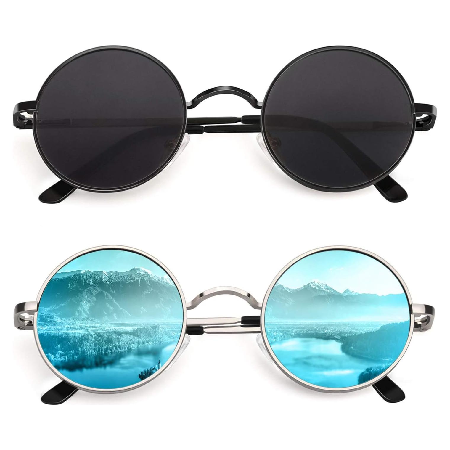 Gafas de Sol Redondas Polarizadas CGID UV400 para Hombres