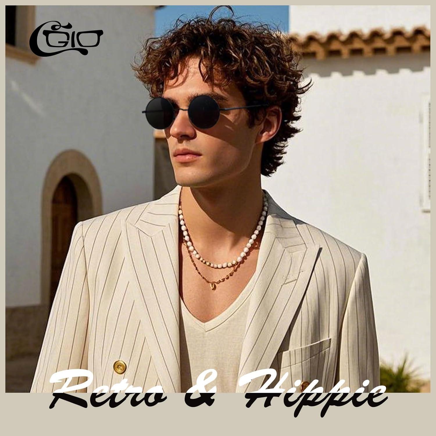 Gafas de Sol Redondas Polarizadas CGID UV400 para Hombres